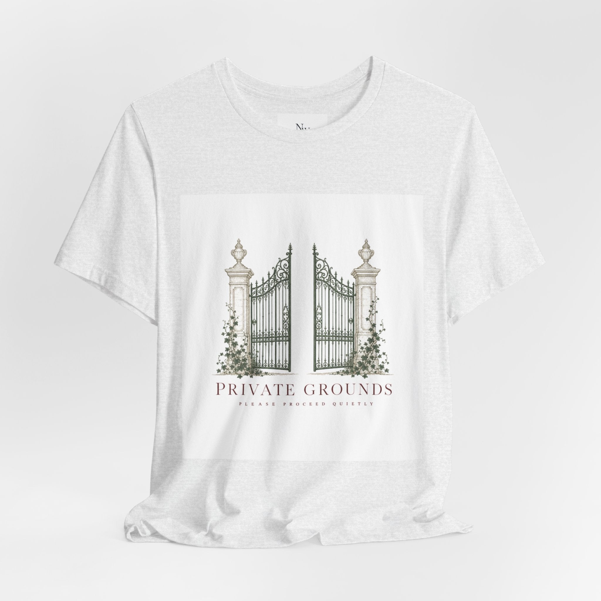 Private Grounds Tee — Vintage Garden Gate Graphic T‑Shirt