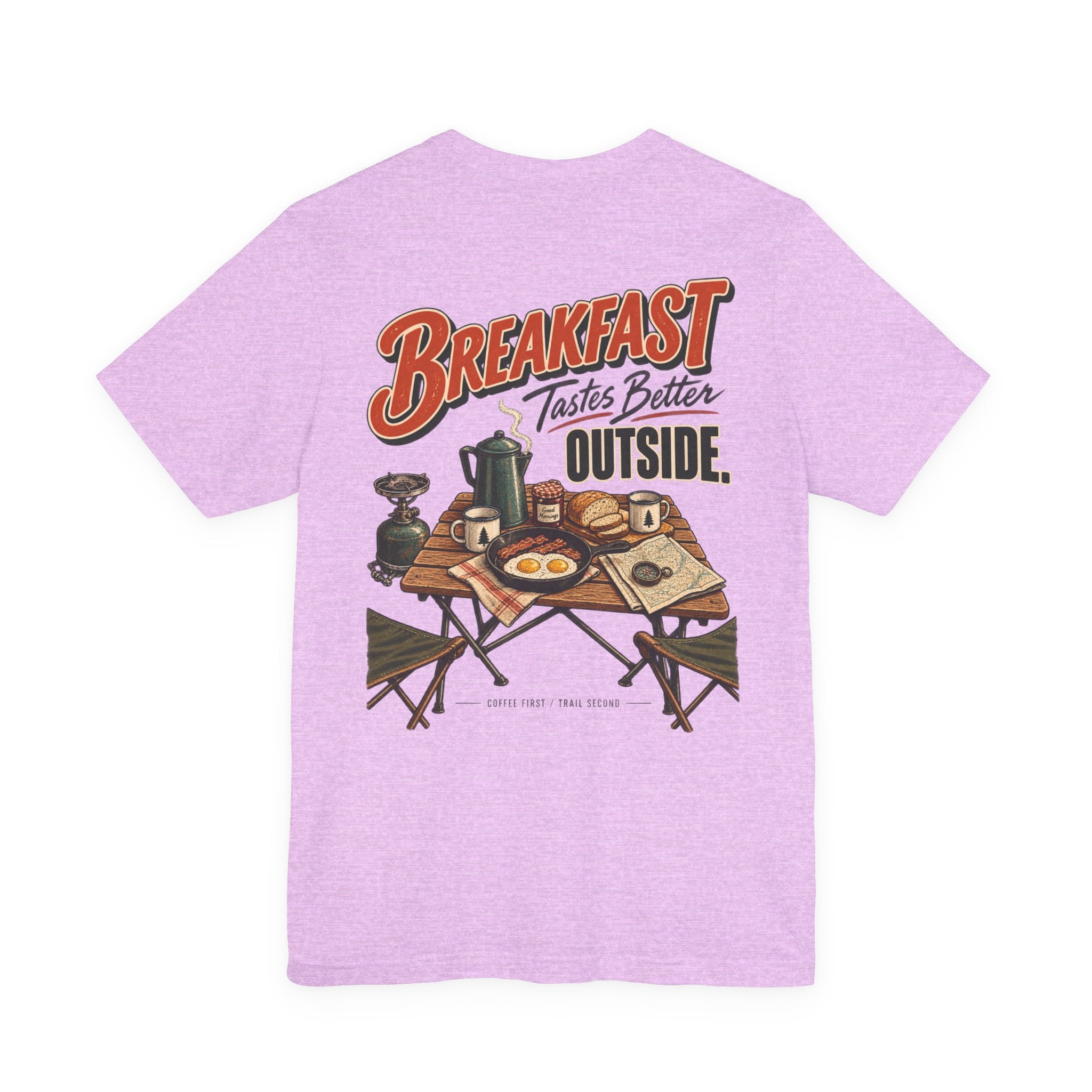 Camp Cook T‑Shirt — “Breakfast Tastes Better Outside” Camping Tee