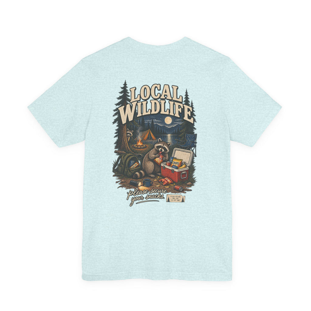 Local Wildlife Raccoon Camping Tee