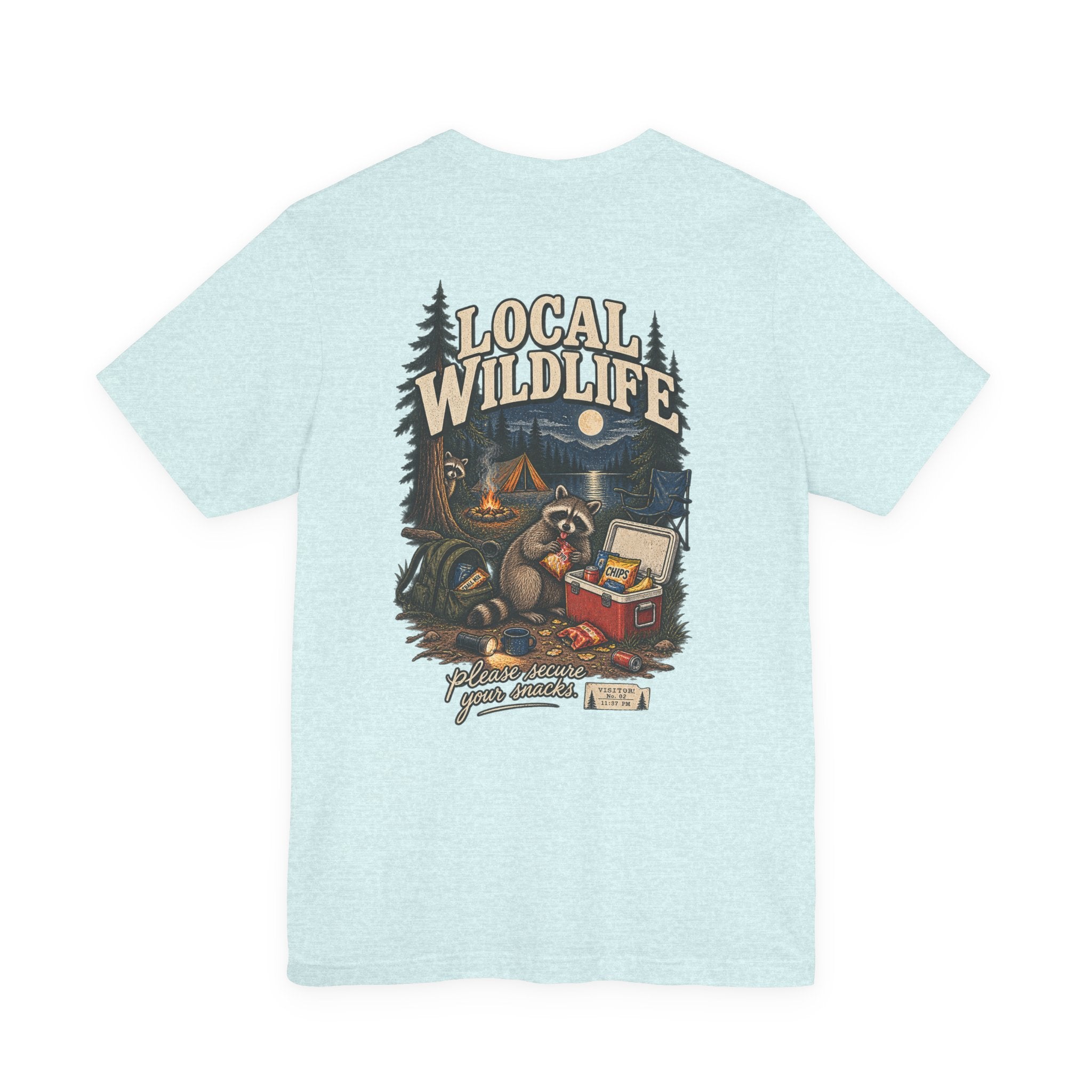 Local Wildlife Raccoon Camping Tee