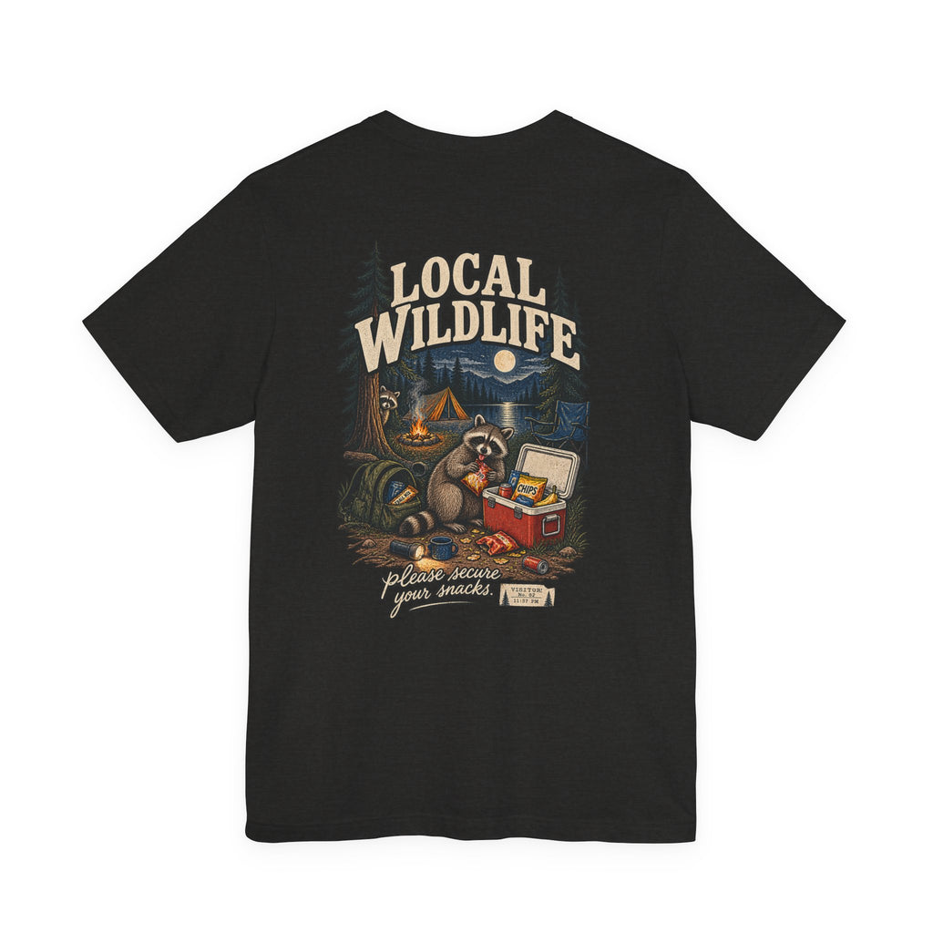 Local Wildlife Raccoon Camping Tee