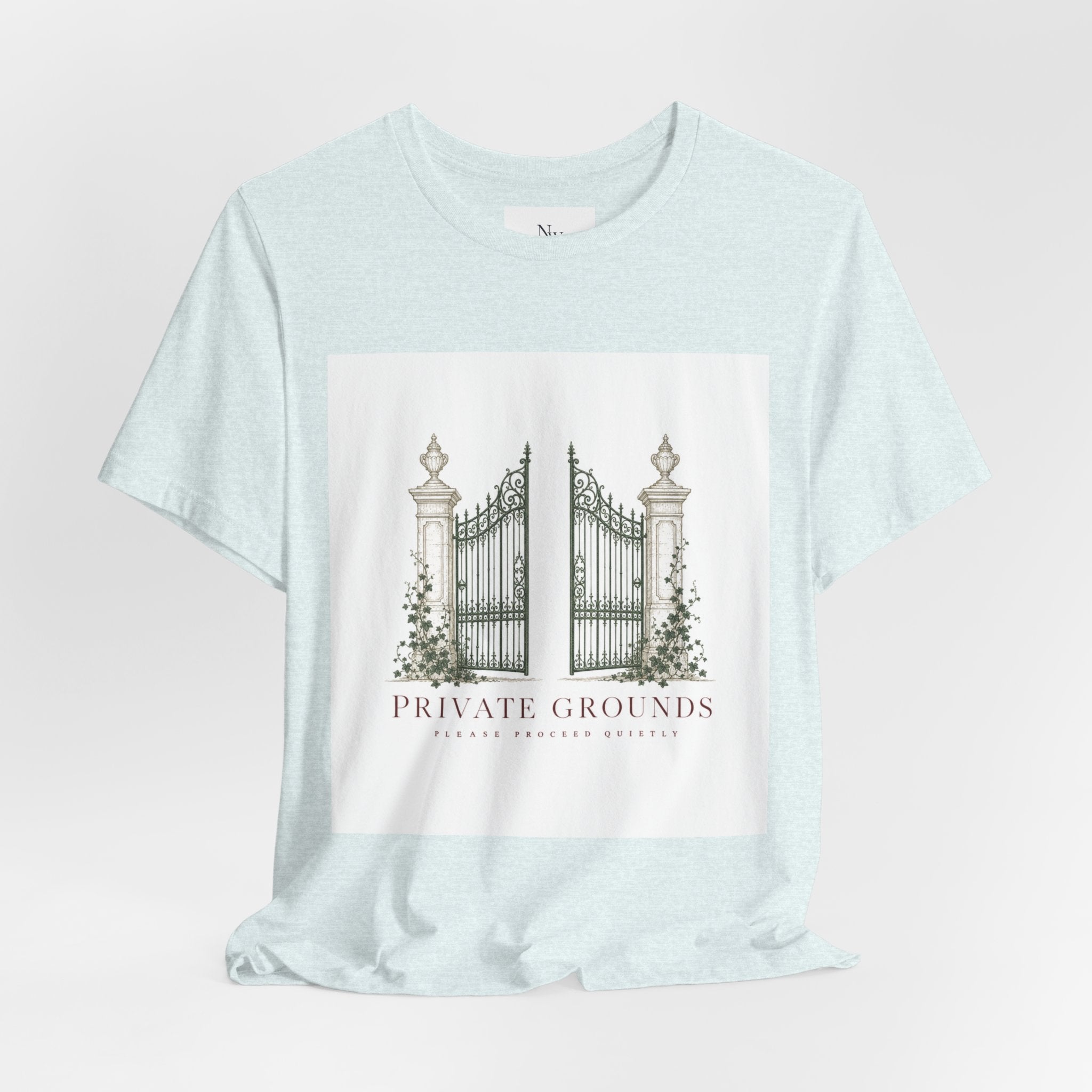 Private Grounds Tee — Vintage Garden Gate Graphic T‑Shirt