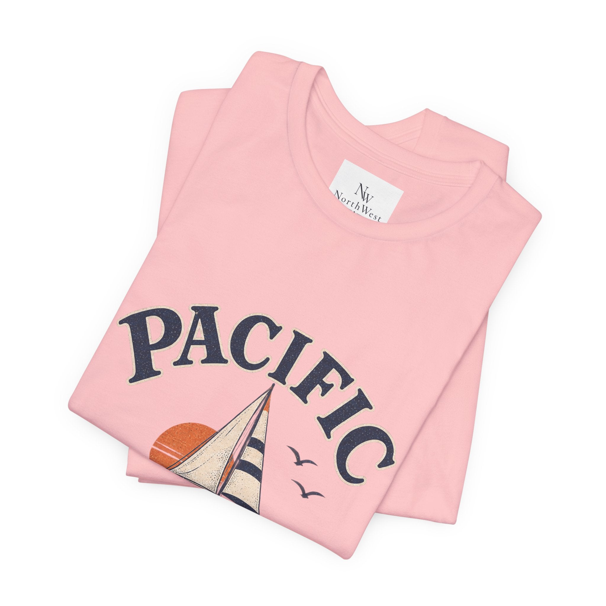 Pacific Social Sailboat Tee — Vintage Sunset Beach T-Shirt