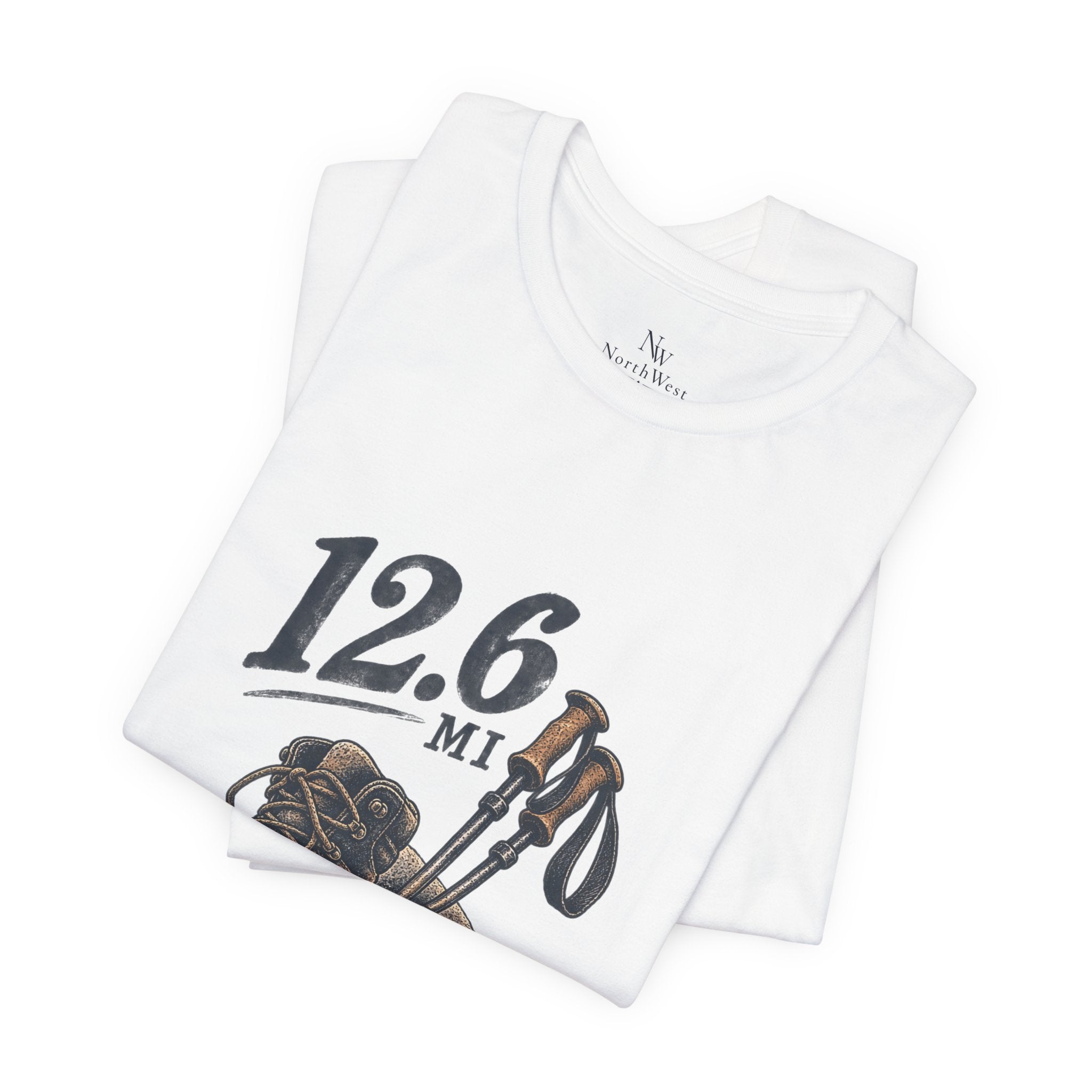 Hiking T-Shirt — “The Good Kind of Tired” 12.6 mi Adventure Tee