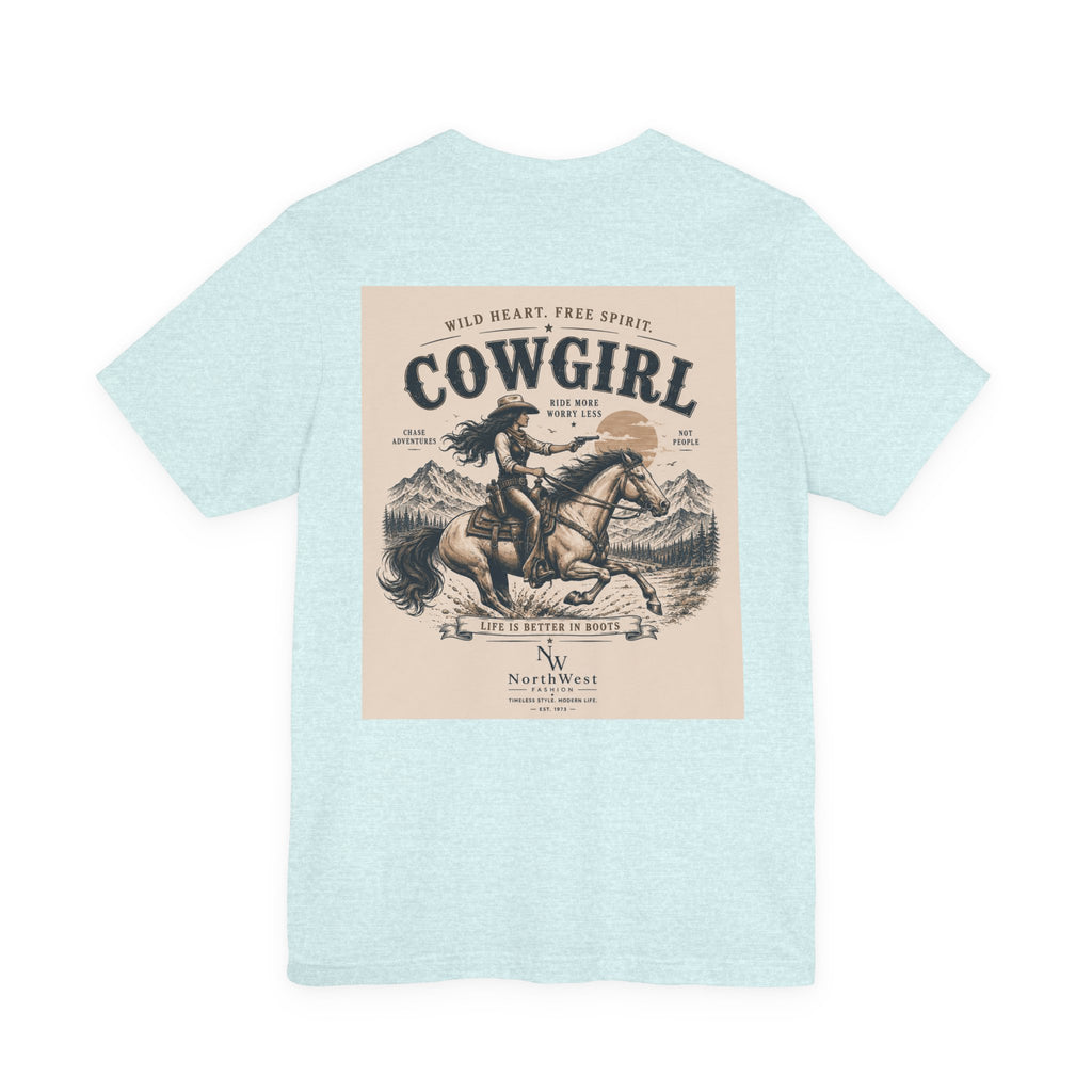 Cowgirl Riding Adventure Tee – Western Horseback Graphic T-Shirt