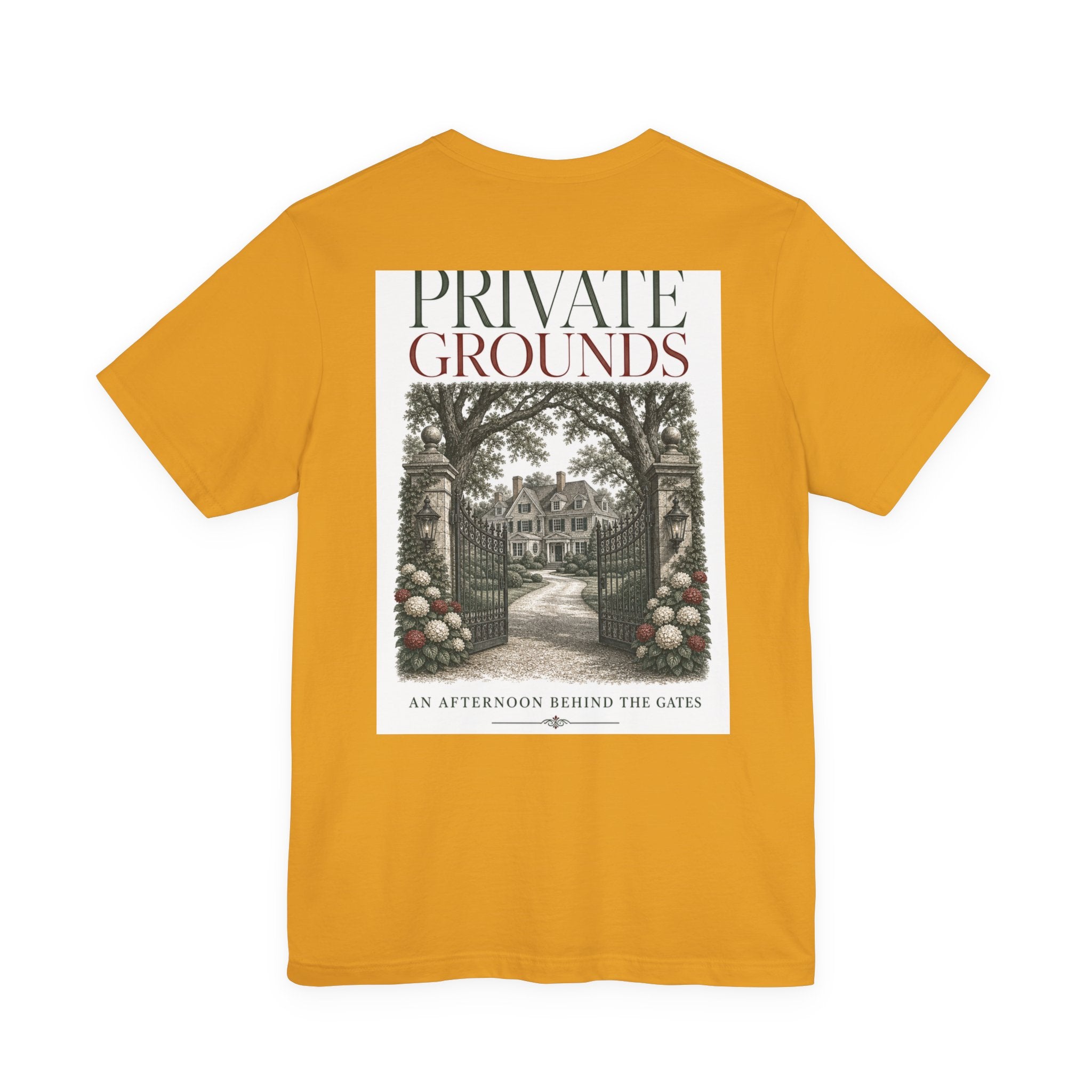 Private Grounds Tee — Vintage Garden Gate Graphic T‑Shirt