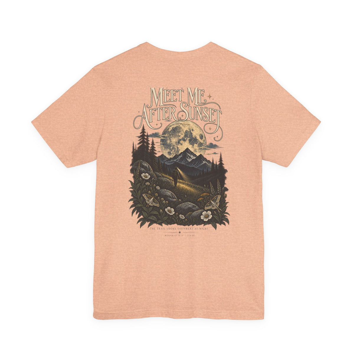 Meet Me After Sunset Tee — Vintage Moth & Moon Graphic T-Shirt