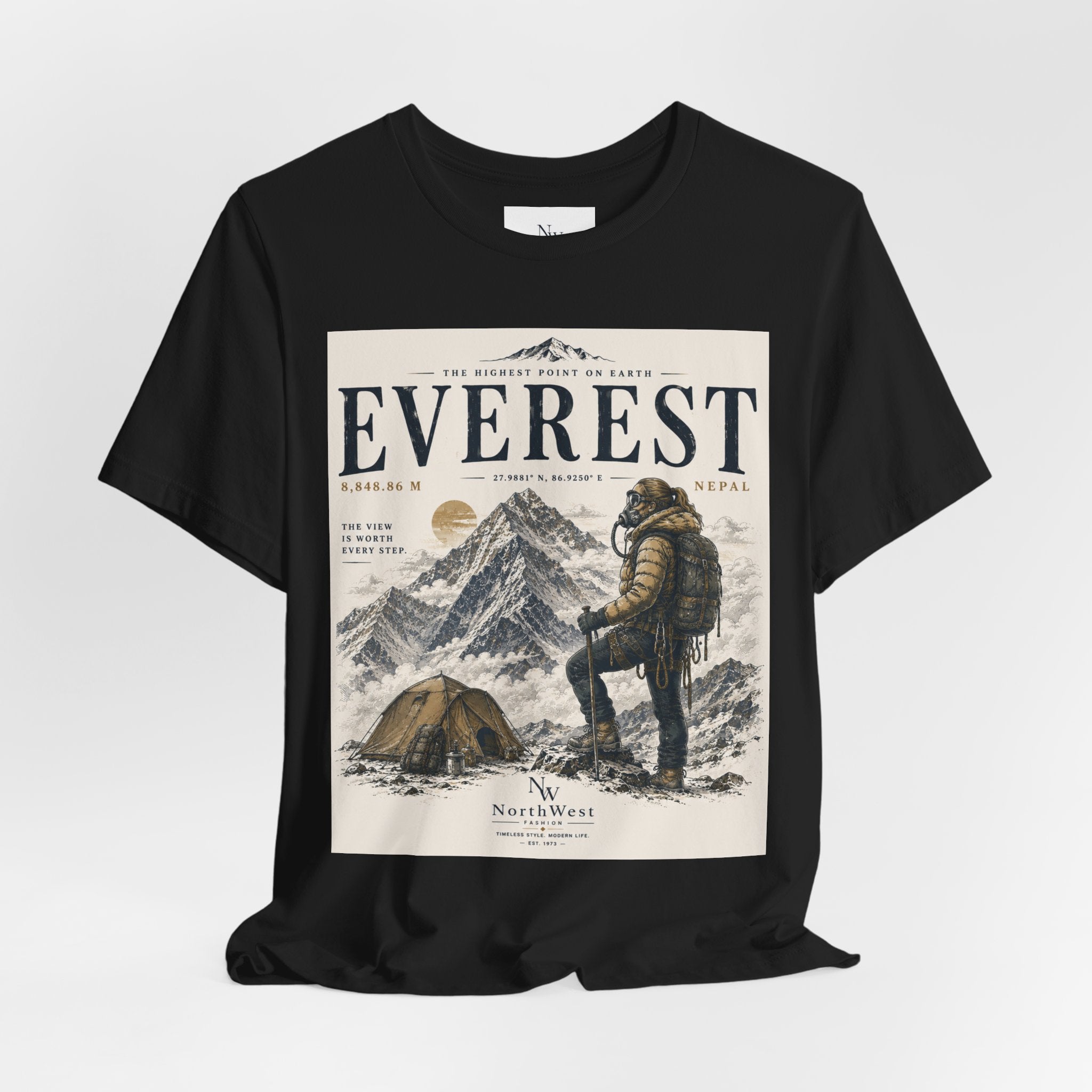 Everest Adventure Tee — Mountain Climber Vintage Graphic T‑Shirt