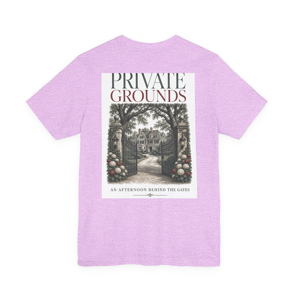 Private Grounds Tee — Vintage Garden Gate Graphic T‑Shirt