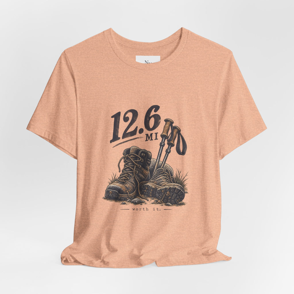 Hiking T-Shirt — “The Good Kind of Tired” 12.6 mi Adventure Tee