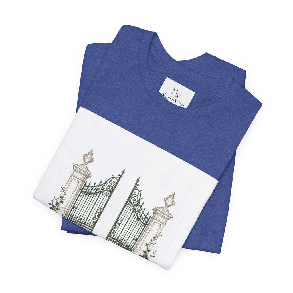 Private Grounds Tee — Vintage Garden Gate Graphic T‑Shirt