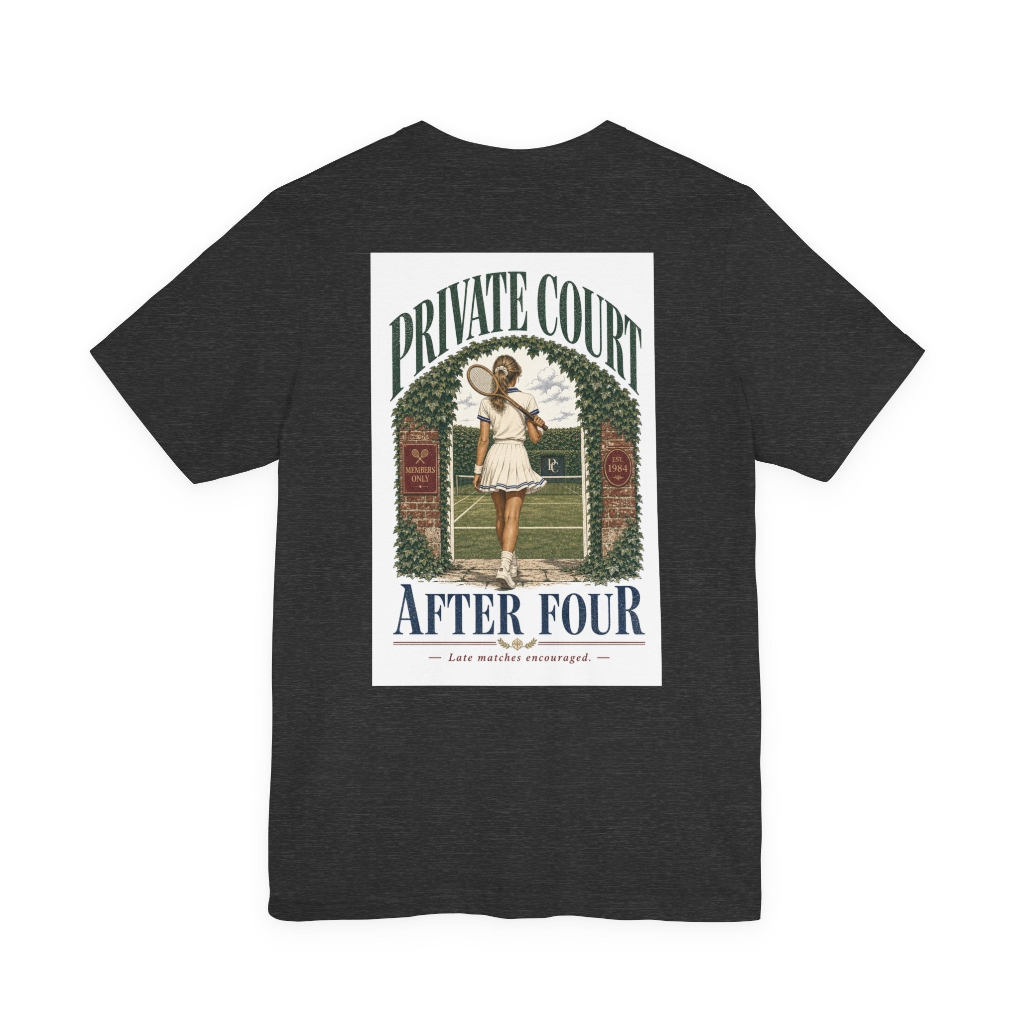 Private Court Tennis Tee — "After Four" Vintage Tennis Graphic T‑Shirt
