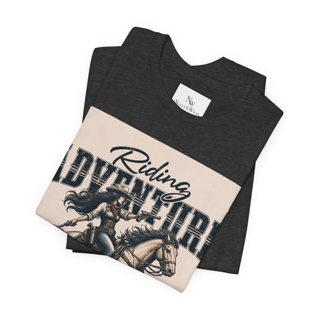 Cowgirl Riding Adventure Tee – Western Horseback Graphic T-Shirt