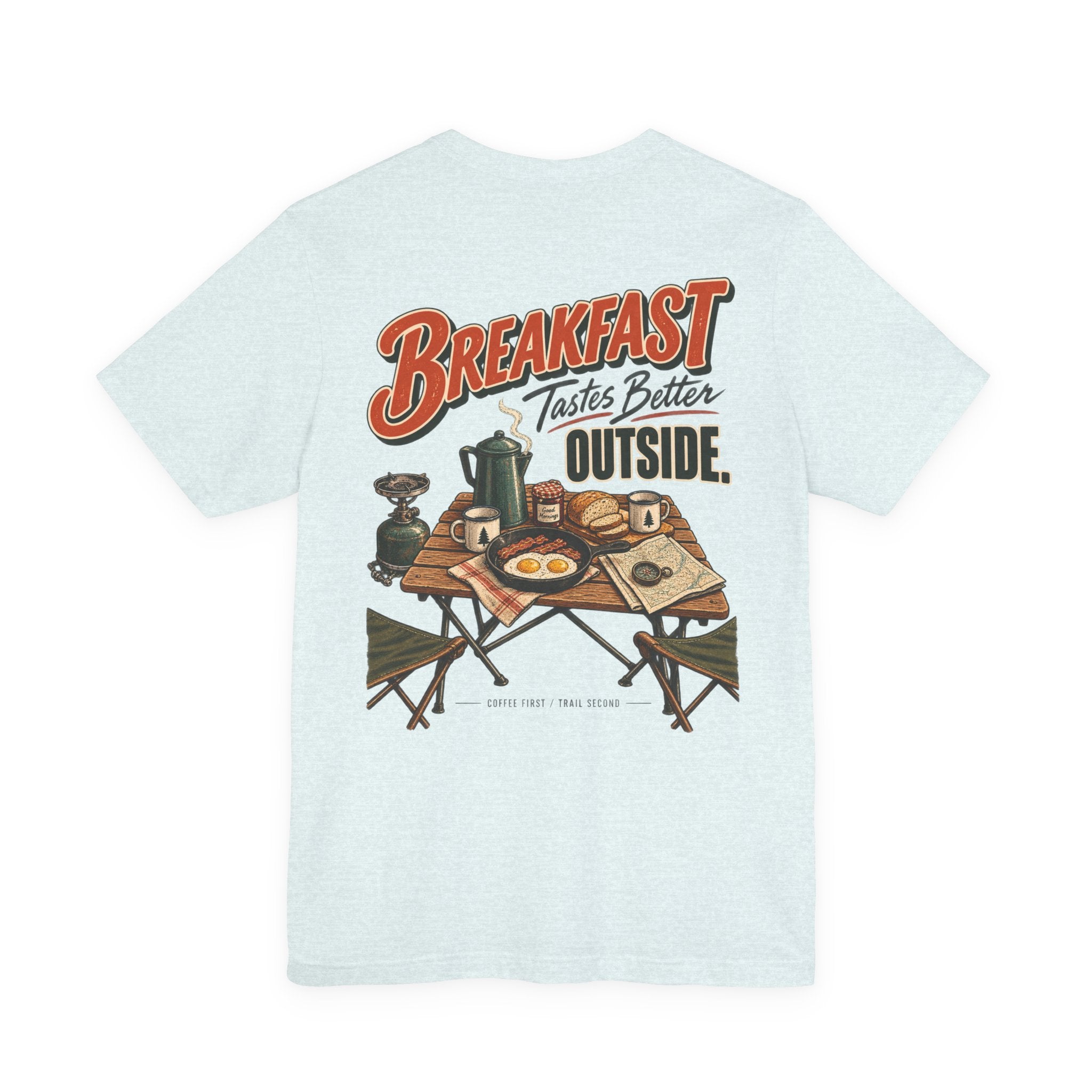 Camp Cook T‑Shirt — “Breakfast Tastes Better Outside” Camping Tee
