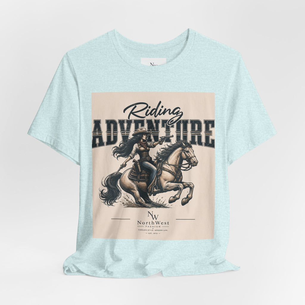 Cowgirl Riding Adventure Tee – Western Horseback Graphic T-Shirt