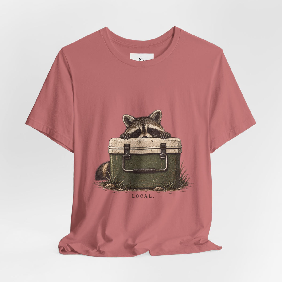 Local Wildlife Raccoon Camping Tee