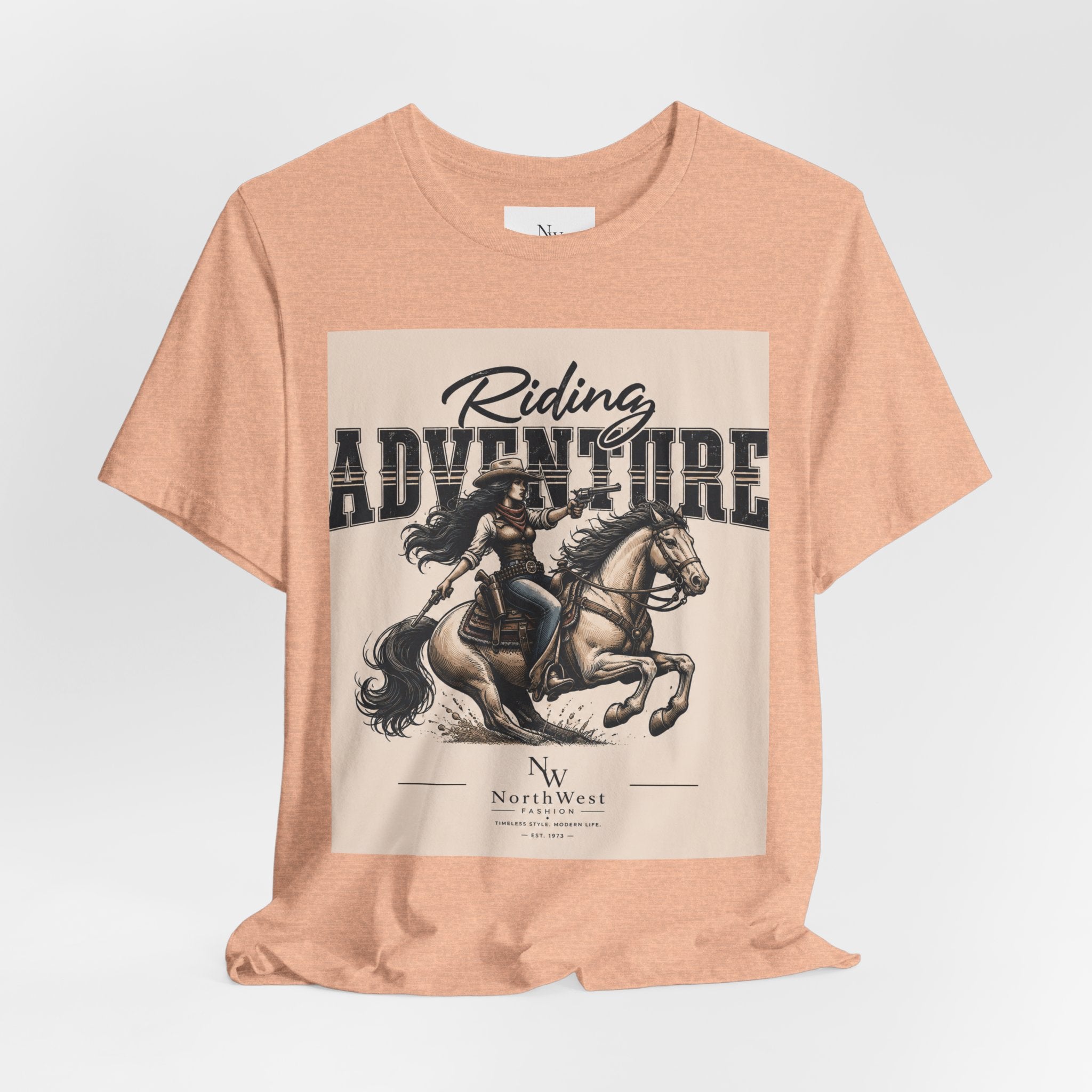 Cowgirl Riding Adventure Tee – Western Horseback Graphic T-Shirt