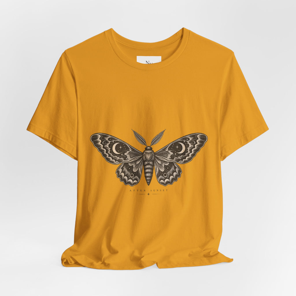Meet Me After Sunset Tee — Vintage Moth & Moon Graphic T-Shirt