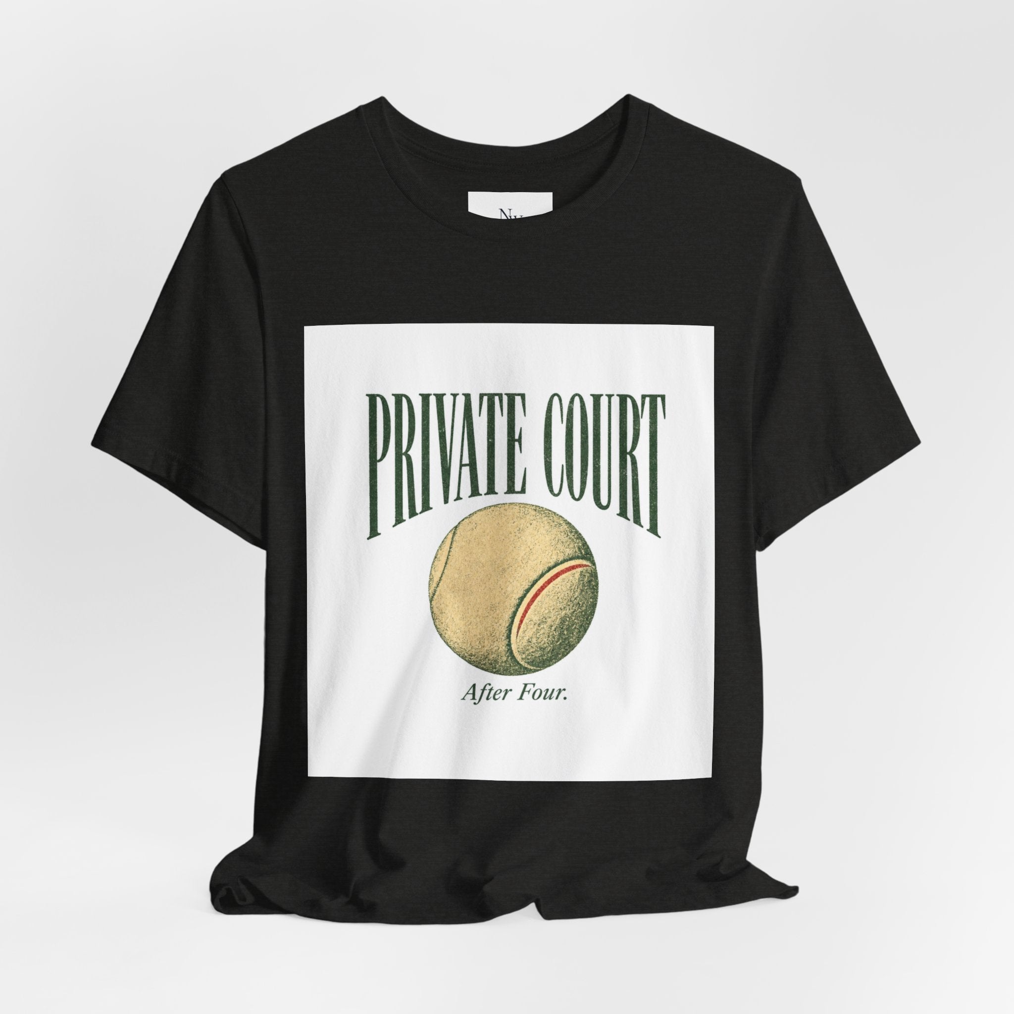 Private Court Tennis Tee — "After Four" Vintage Tennis Graphic T‑Shirt