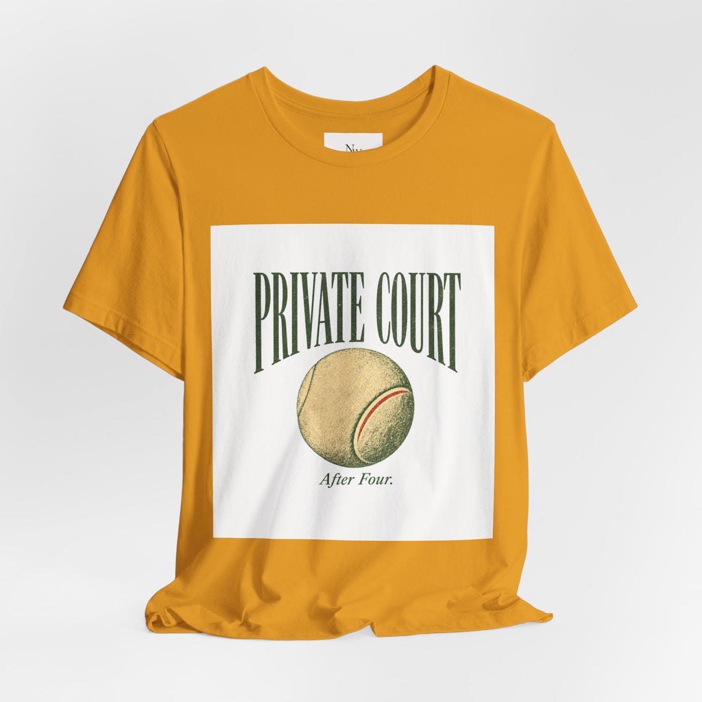 Private Court Tennis Tee — "After Four" Vintage Tennis Graphic T‑Shirt