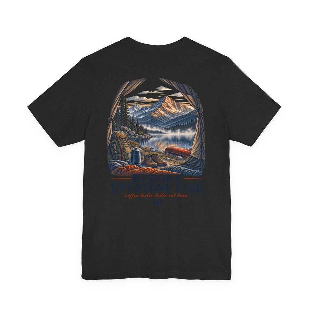 5:42 AM Camping T‑Shirt — "Before Everyone Else" Morning Coffee & Mountain Tee