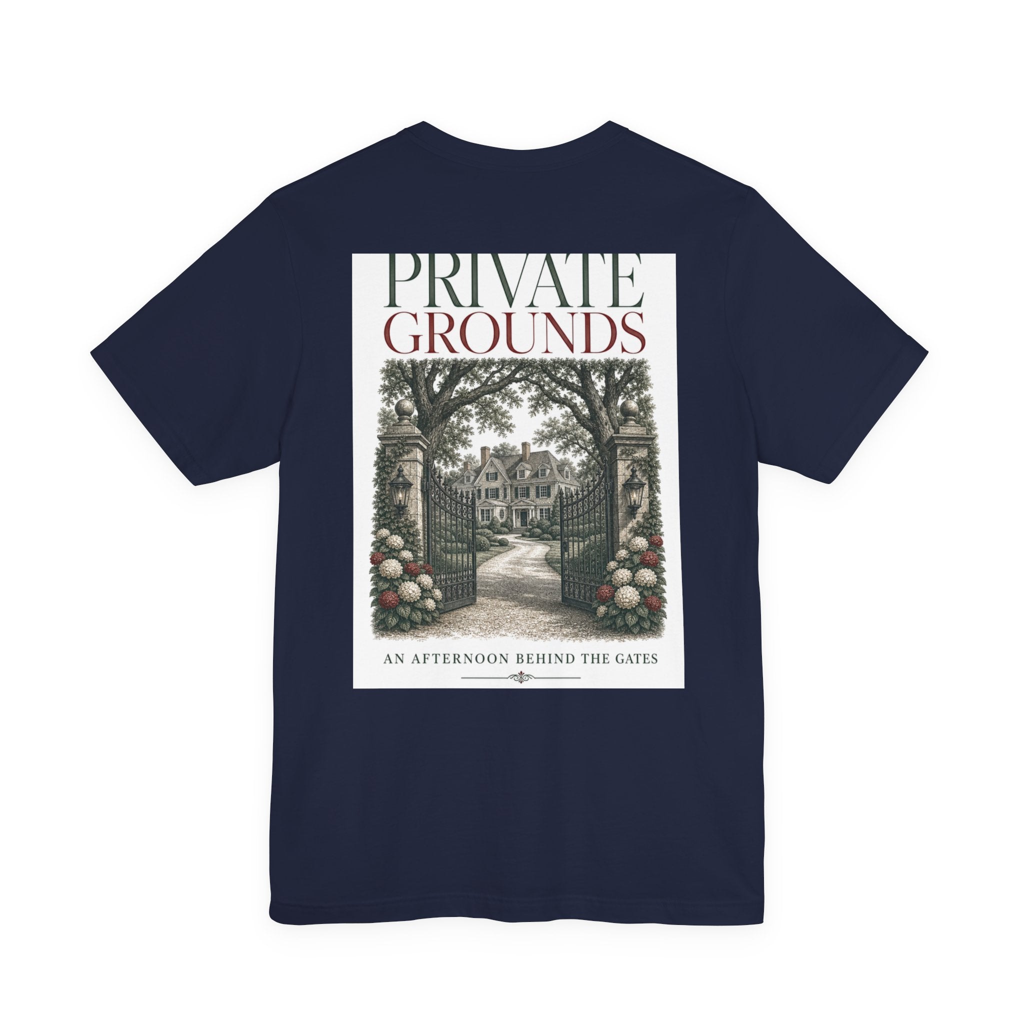 Private Grounds Tee — Vintage Garden Gate Graphic T‑Shirt