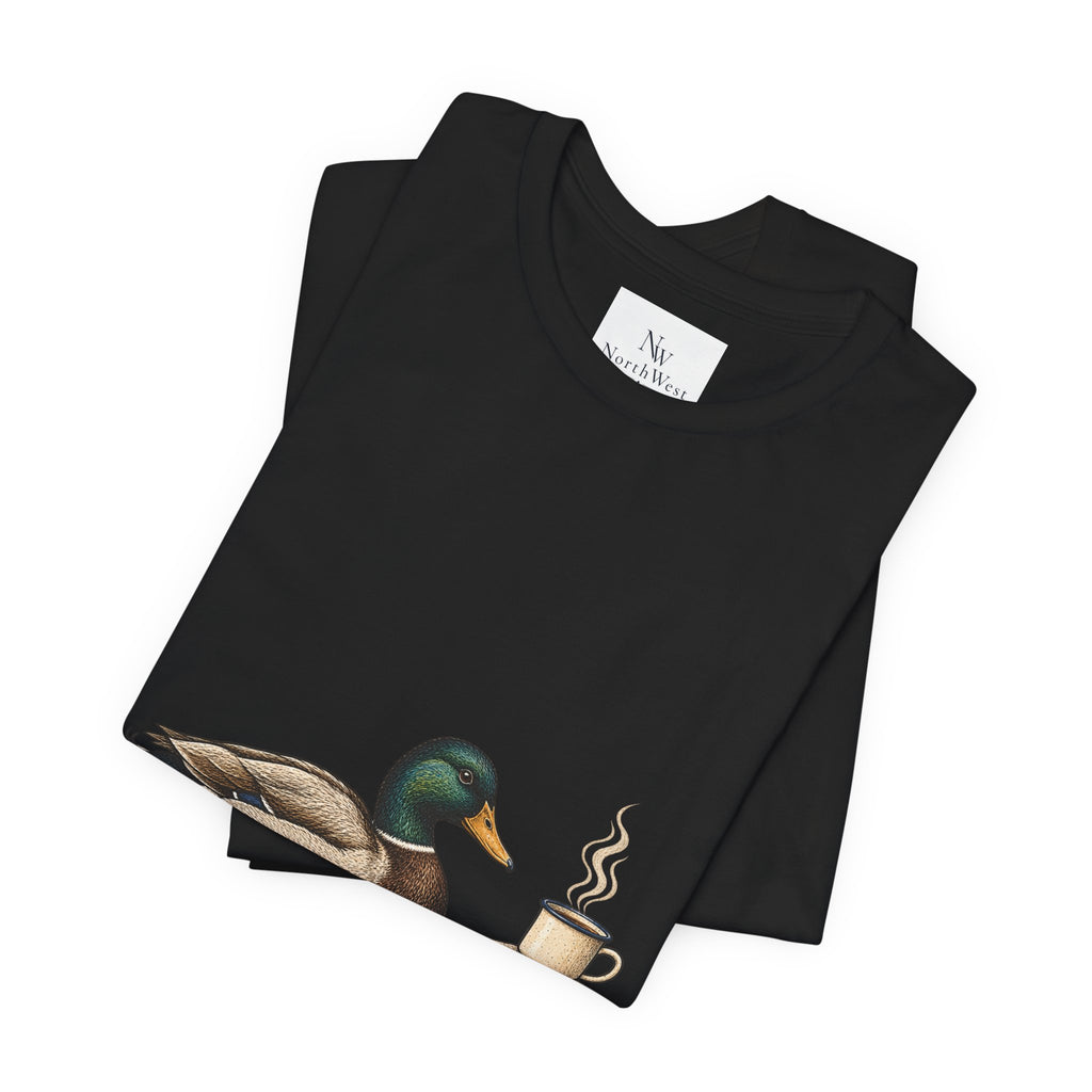 Slow Mornings Duck Tee — Cozy Cabin Nature Graphic T-Shirt