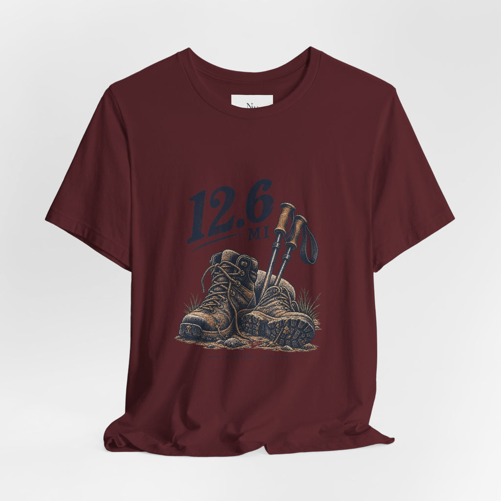 Hiking T-Shirt — “The Good Kind of Tired” 12.6 mi Adventure Tee