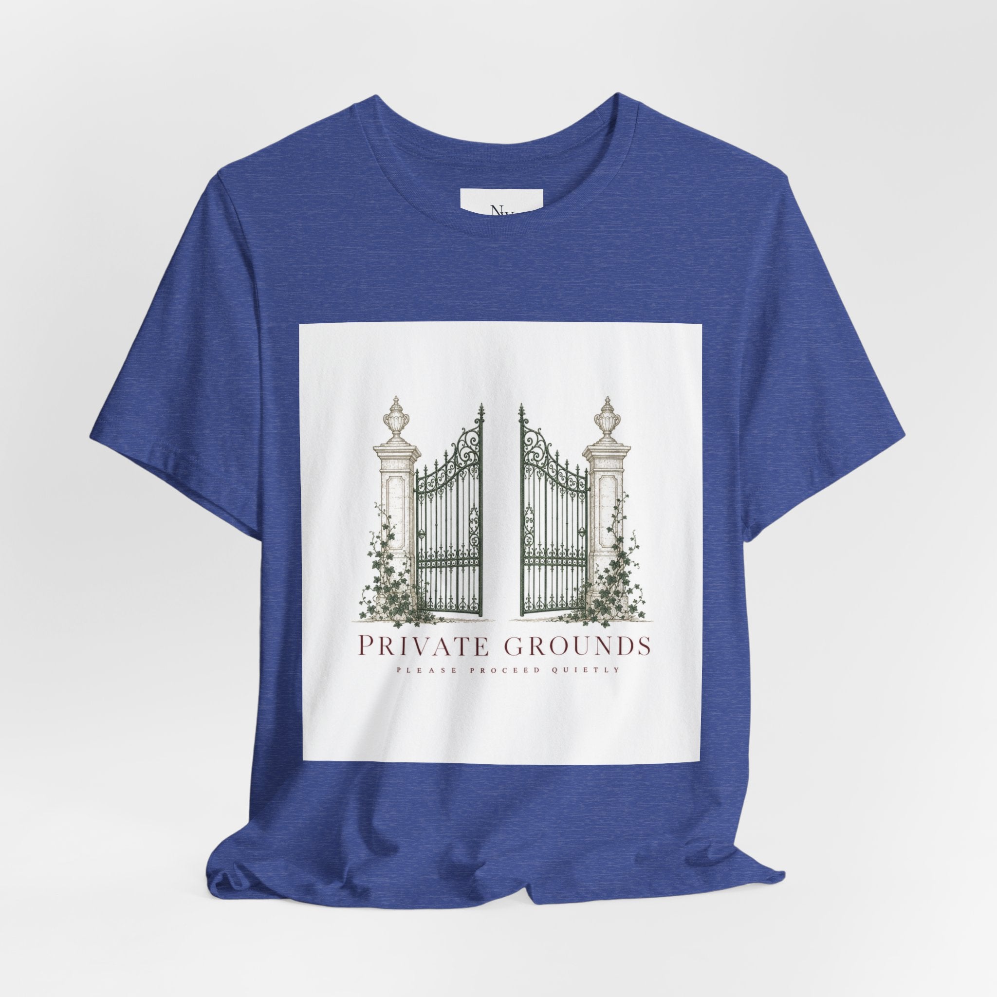 Private Grounds Tee — Vintage Garden Gate Graphic T‑Shirt