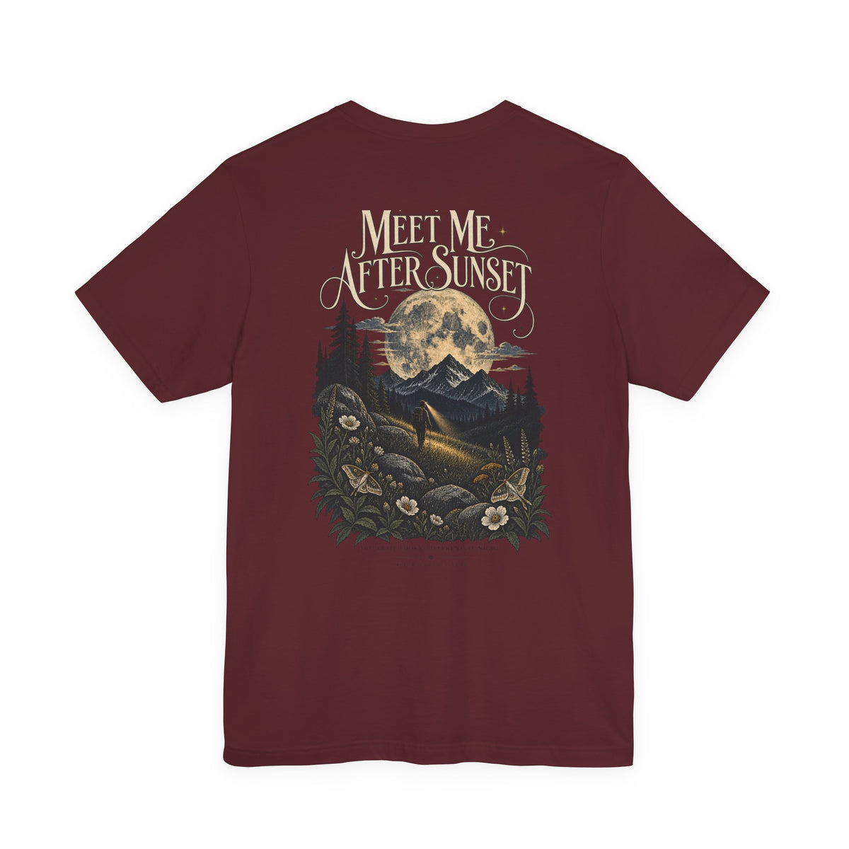 Meet Me After Sunset Tee — Vintage Moth & Moon Graphic T-Shirt
