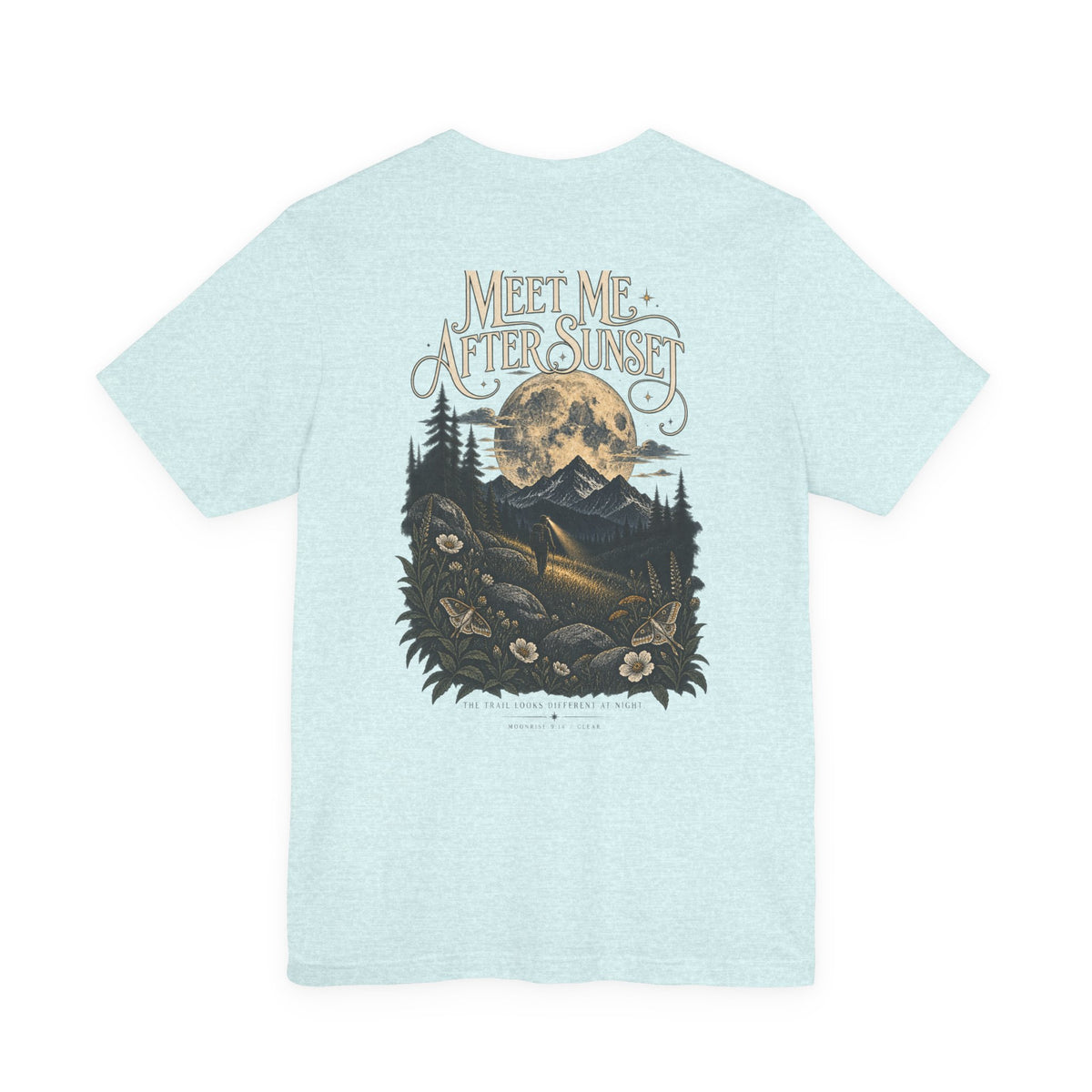 Meet Me After Sunset Tee — Vintage Moth & Moon Graphic T-Shirt