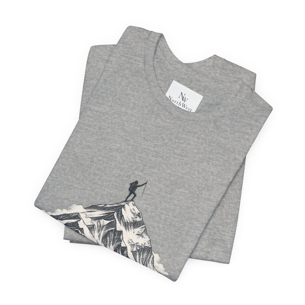 Everest Climber Tee — "She Made It" Mountain Summit Shirt (8848.86m)