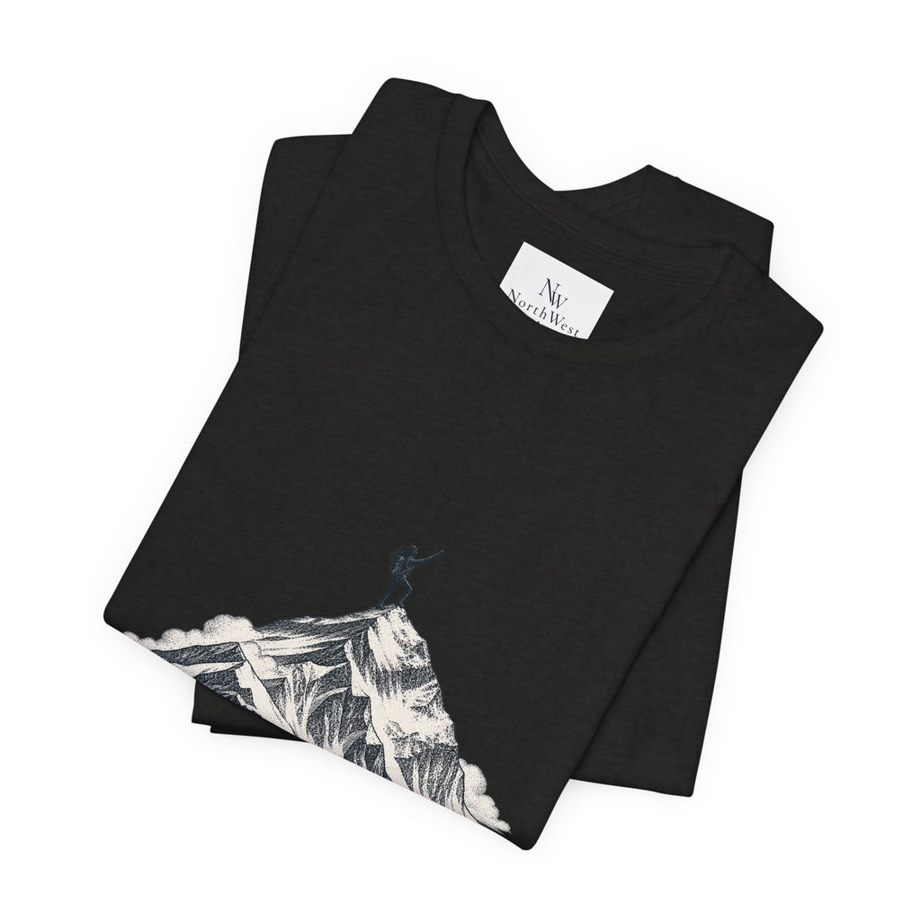 Everest Climber Tee — "She Made It" Mountain Summit Shirt (8848.86m)