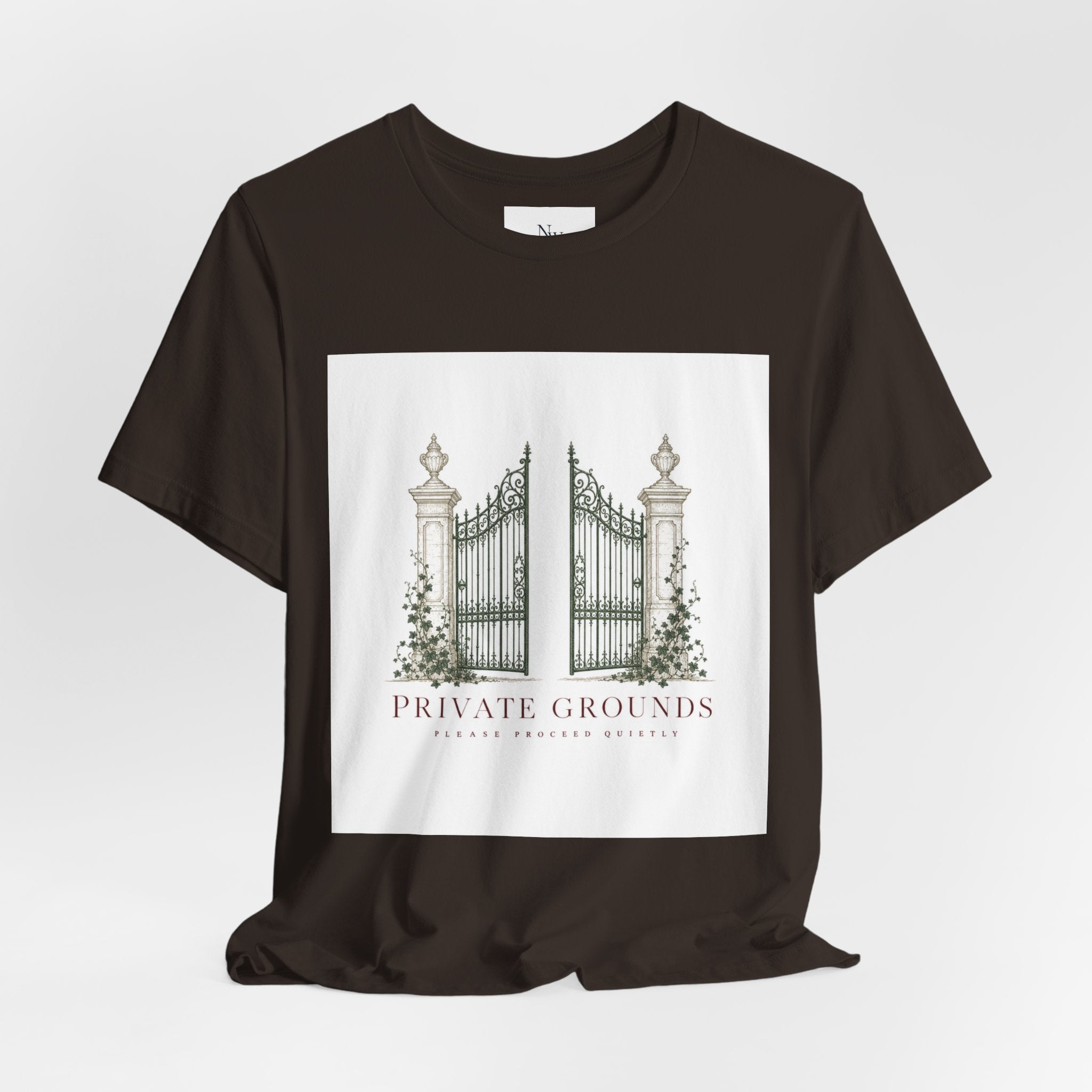 Private Grounds Tee — Vintage Garden Gate Graphic T‑Shirt