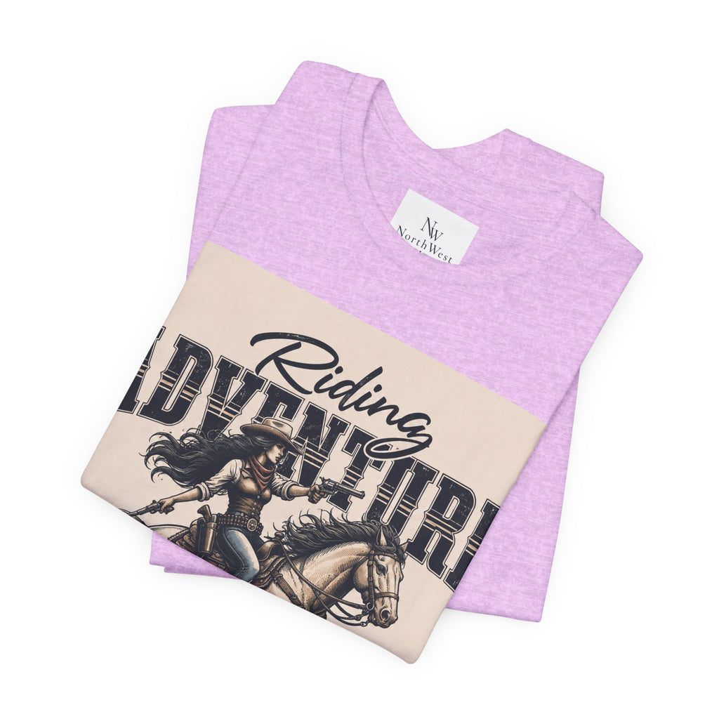 Cowgirl Riding Adventure Tee – Western Horseback Graphic T-Shirt