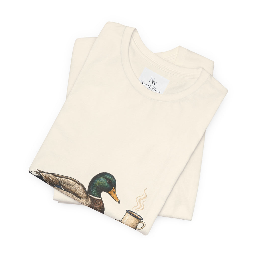 Slow Mornings Duck Tee — Cozy Cabin Nature Graphic T-Shirt