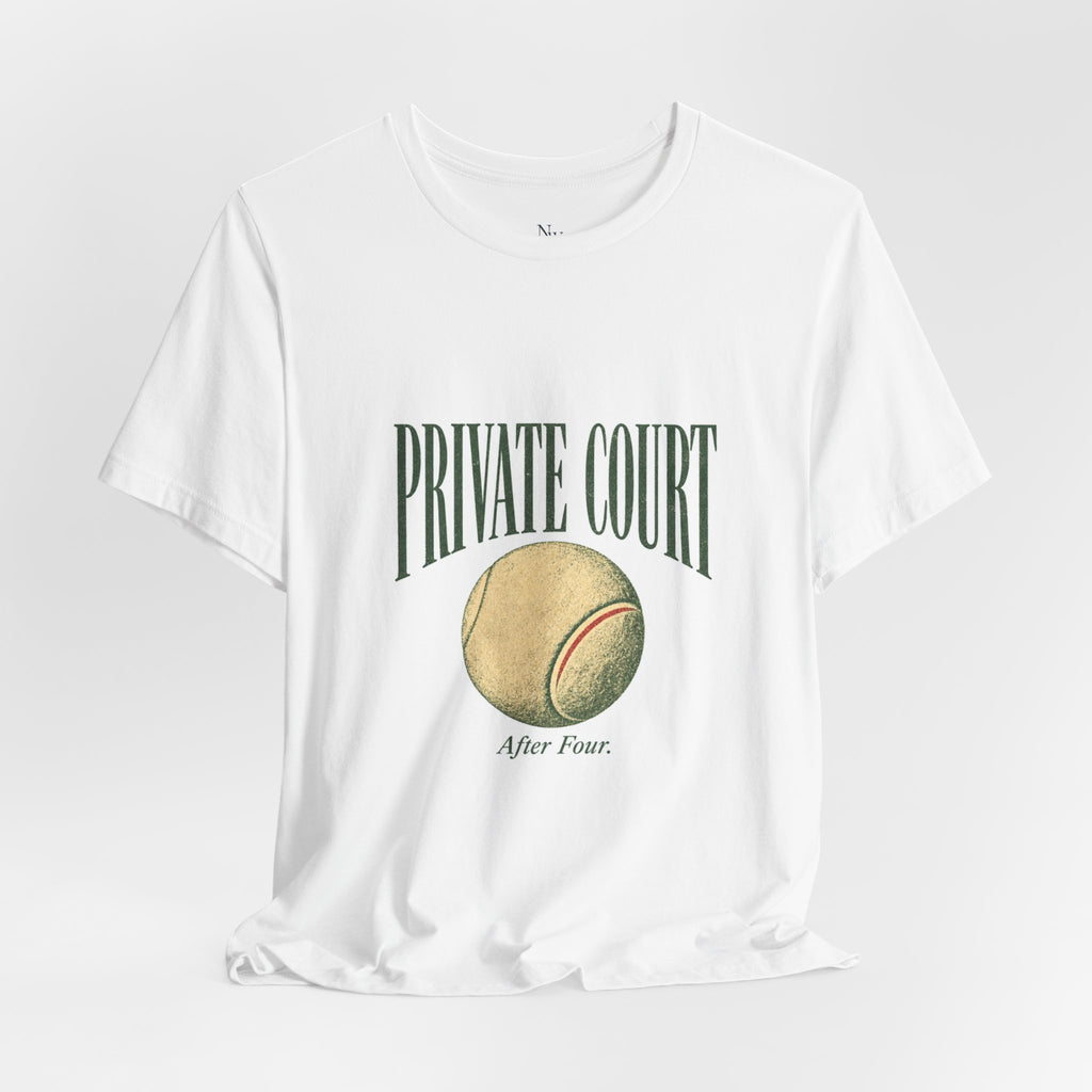 Private Court Tennis Tee — "After Four" Vintage Tennis Graphic T‑Shirt