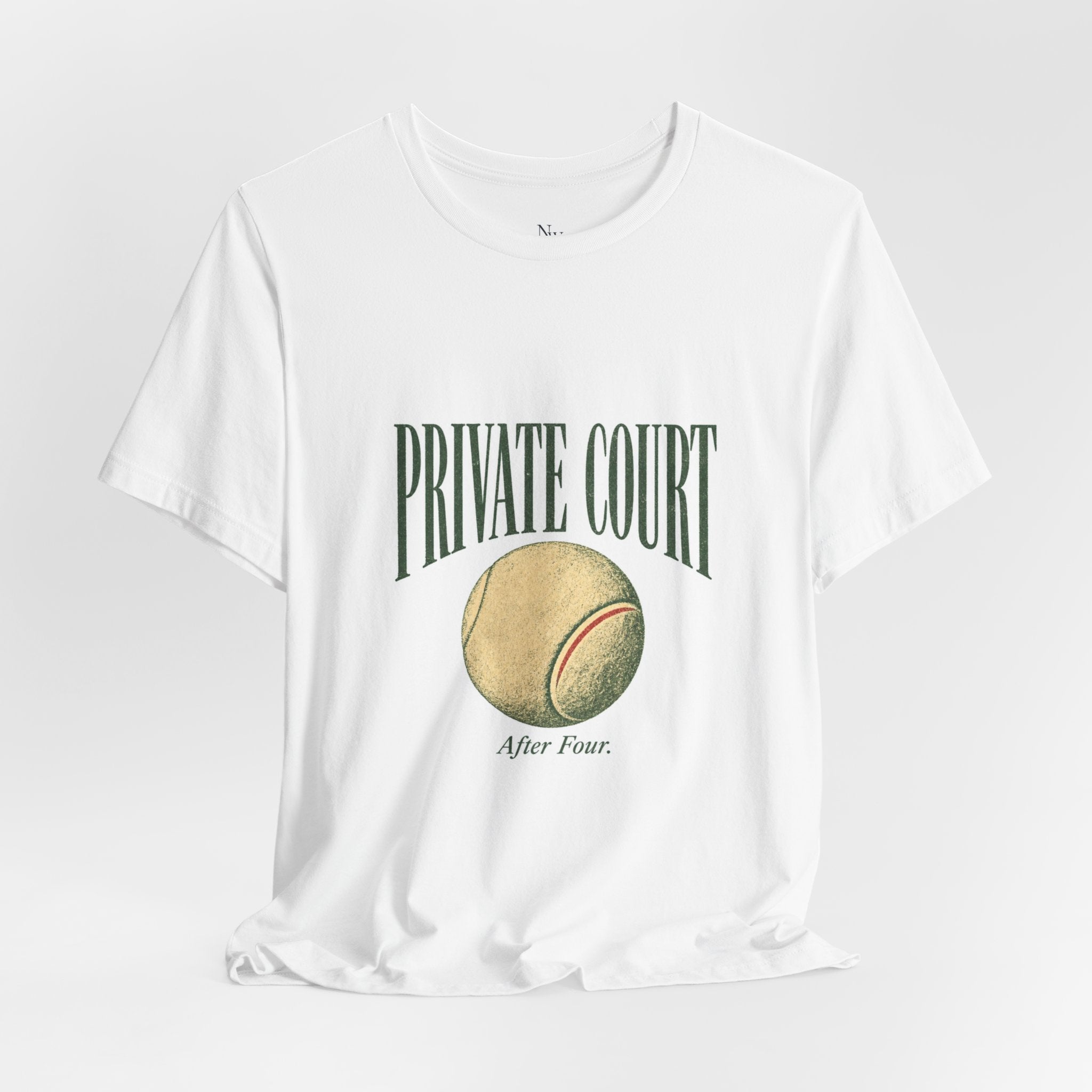 Private Court Tennis Tee — "After Four" Vintage Tennis Graphic T‑Shirt