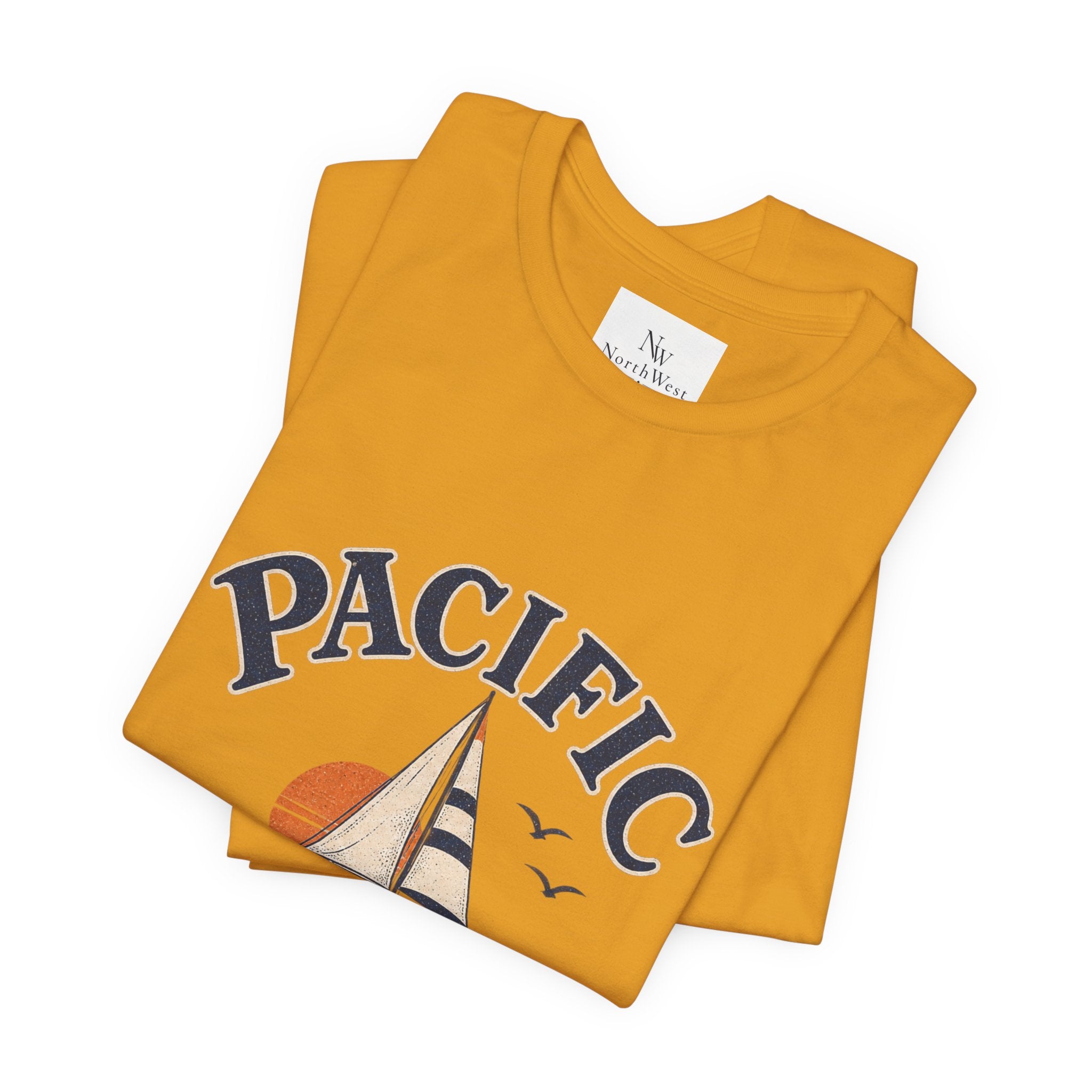 Pacific Social Sailboat Tee — Vintage Sunset Beach T-Shirt