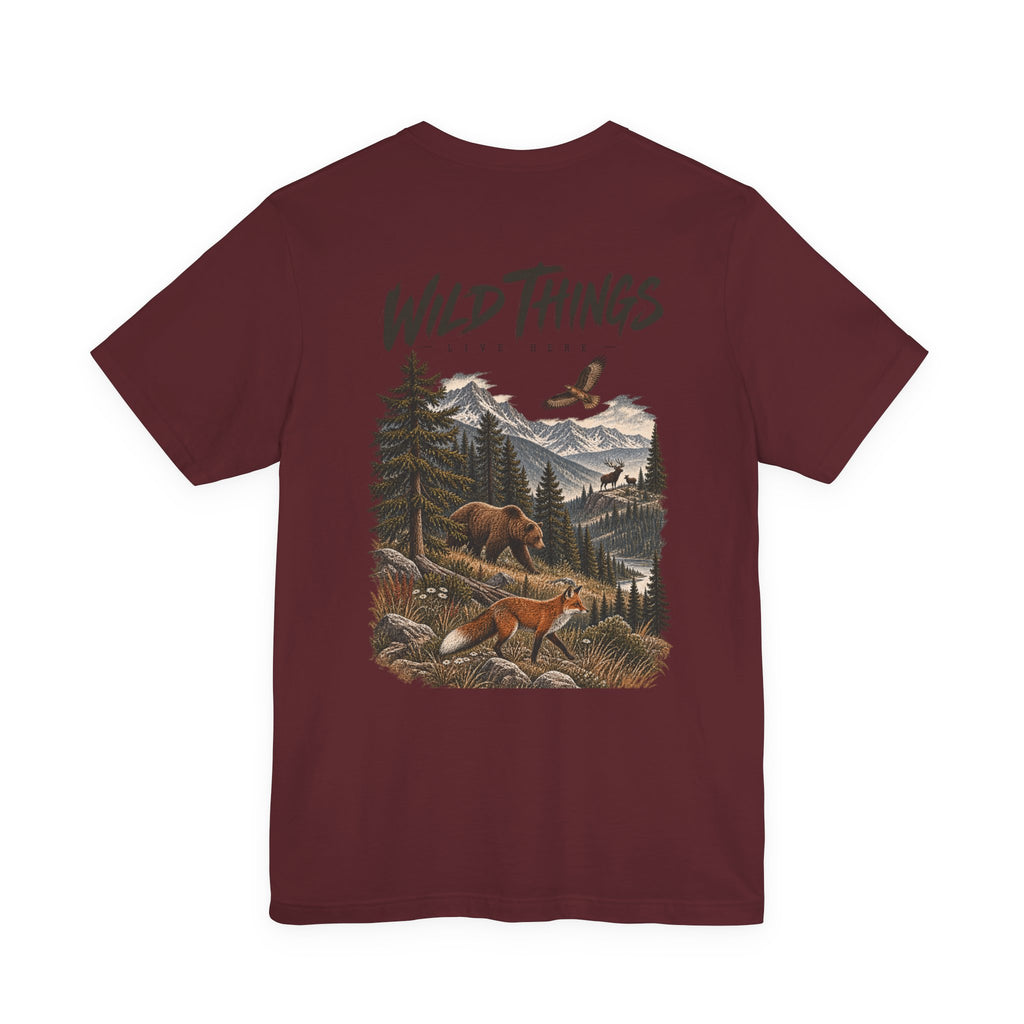Wild Things Fox Tee — Woodland Nature Graphic T-Shirt