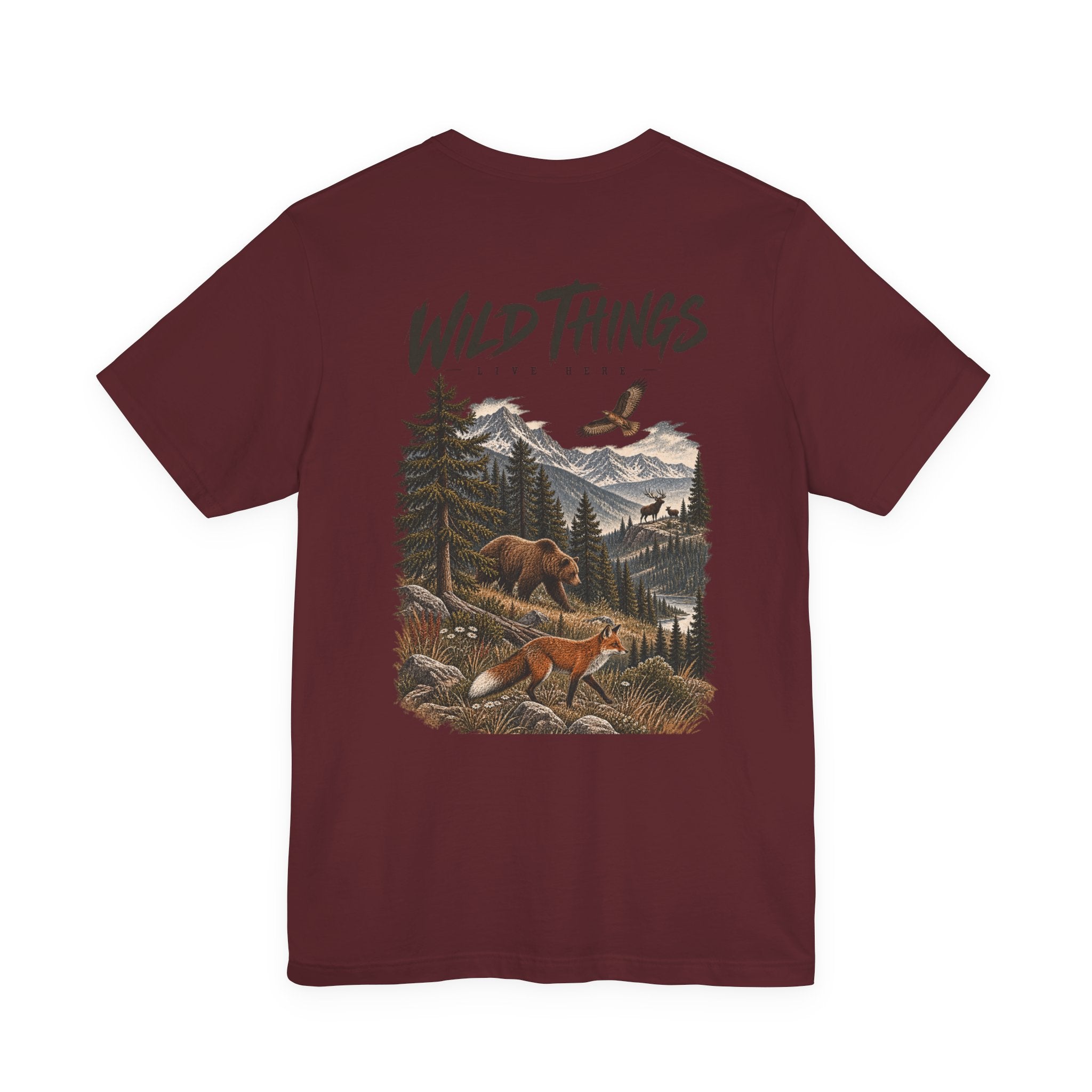 Wild Things Fox Tee — Woodland Nature Graphic T-Shirt