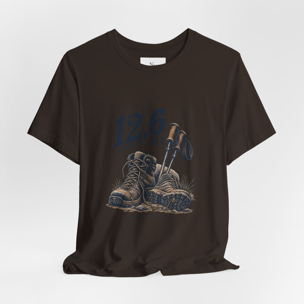 Hiking T-Shirt — “The Good Kind of Tired” 12.6 mi Adventure Tee
