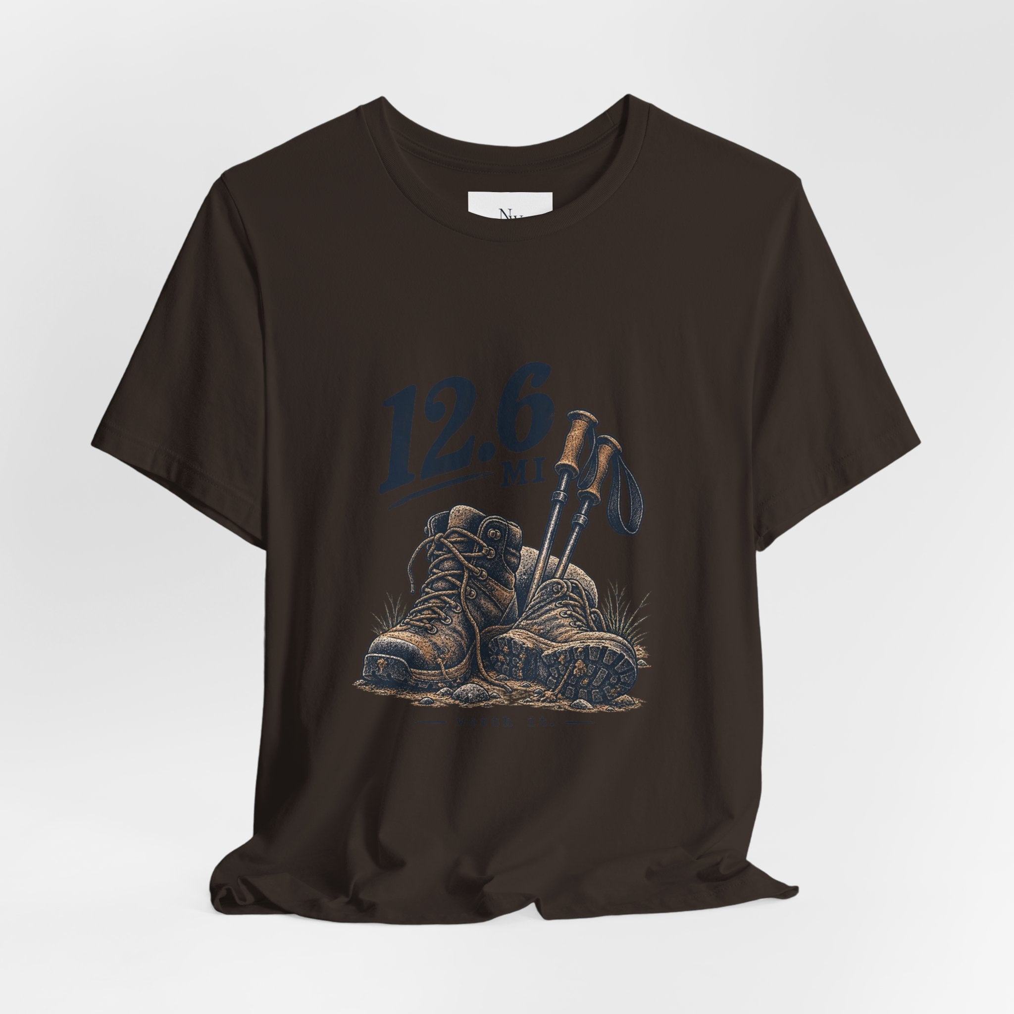Hiking T-Shirt — “The Good Kind of Tired” 12.6 mi Adventure Tee