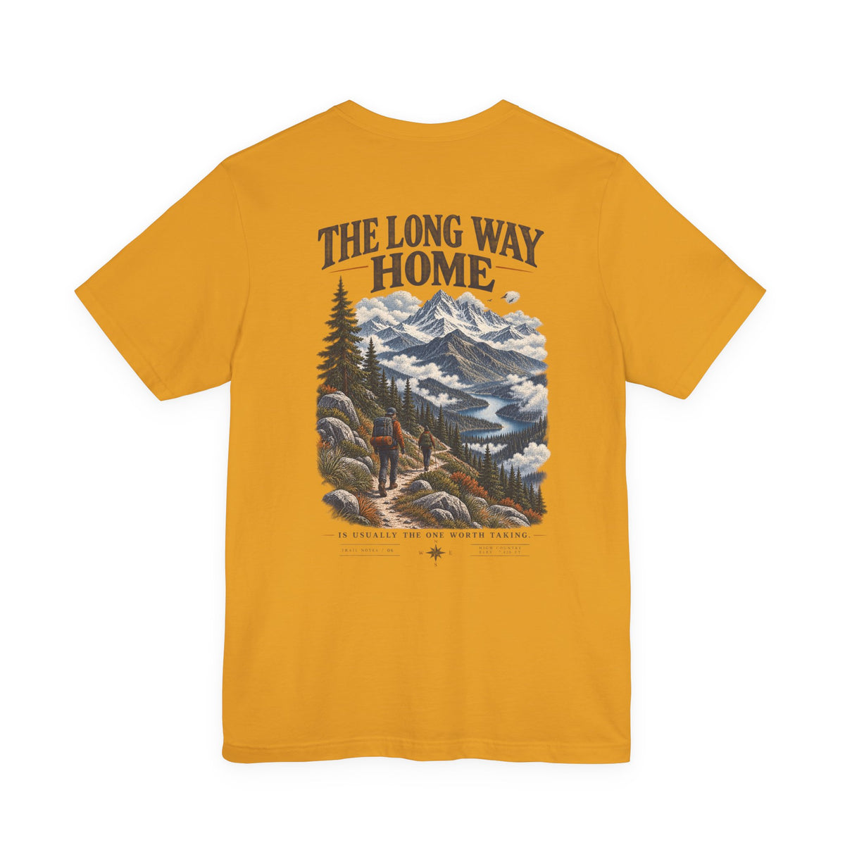 Take The Long Way T‑Shirt — Scenic Hiking Adventure Tee ("Take the Long Way" / "The Long Way Home")