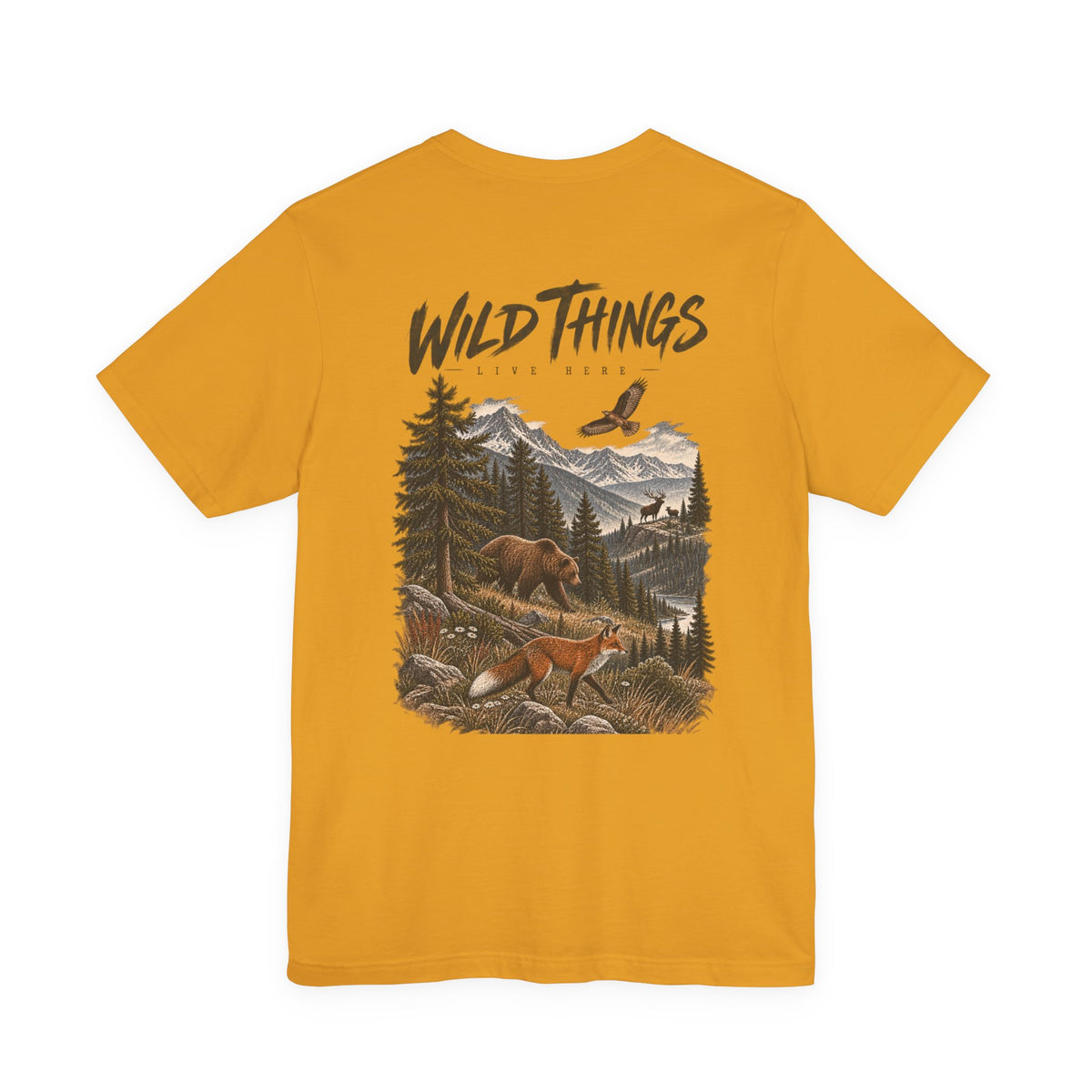 Wild Things Fox Tee — Woodland Nature Graphic T-Shirt