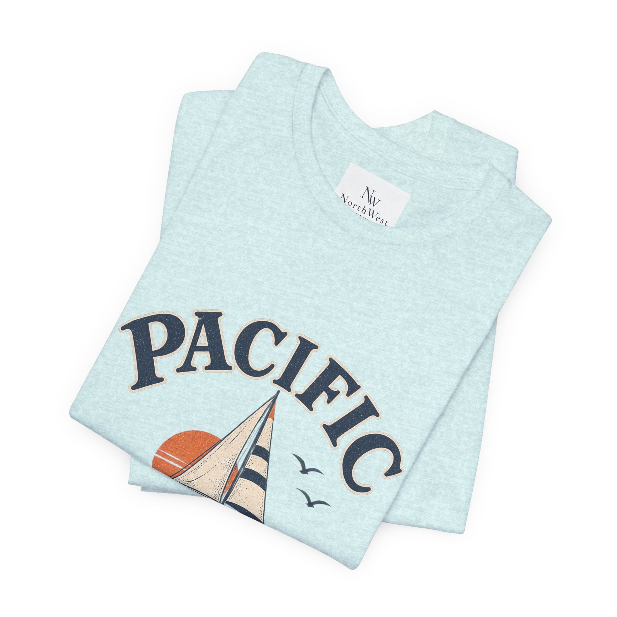 Pacific Social Sailboat Tee — Vintage Sunset Beach T-Shirt