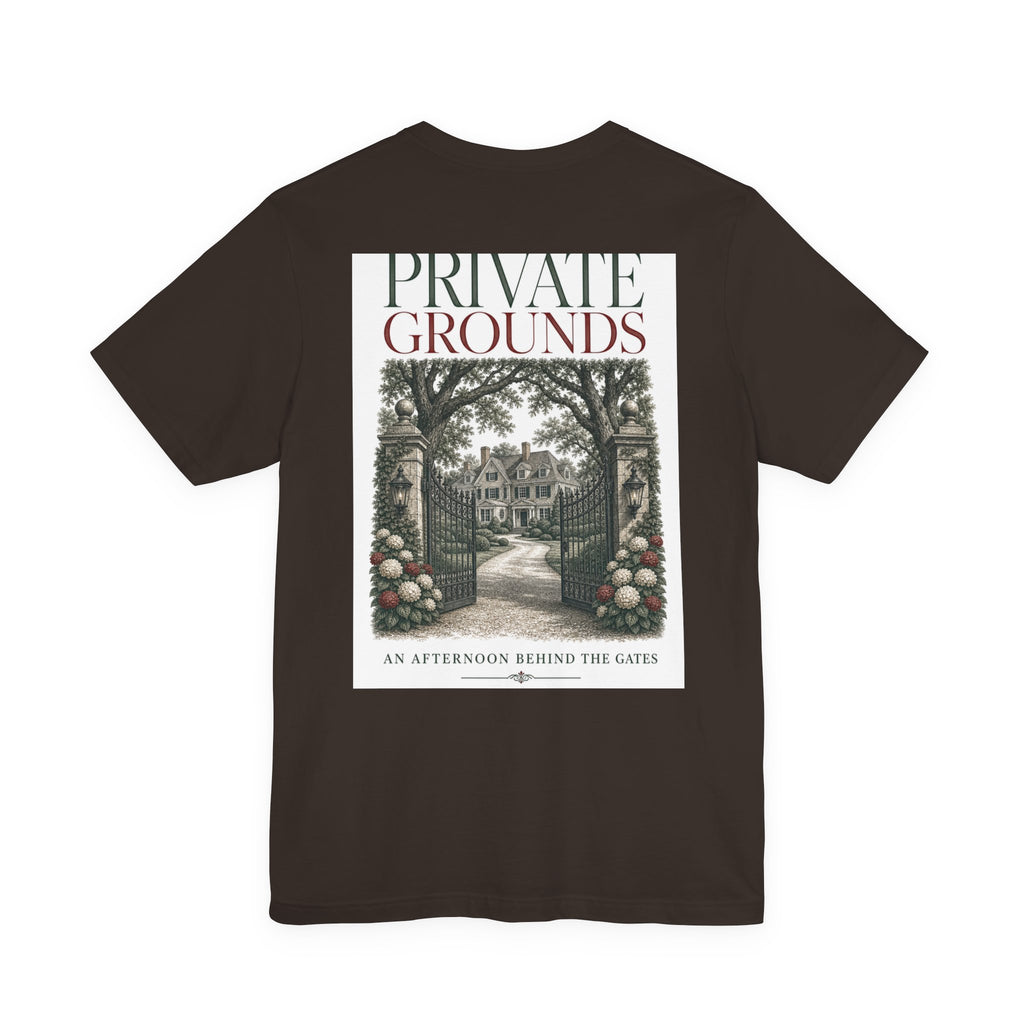 Private Grounds Tee — Vintage Garden Gate Graphic T‑Shirt