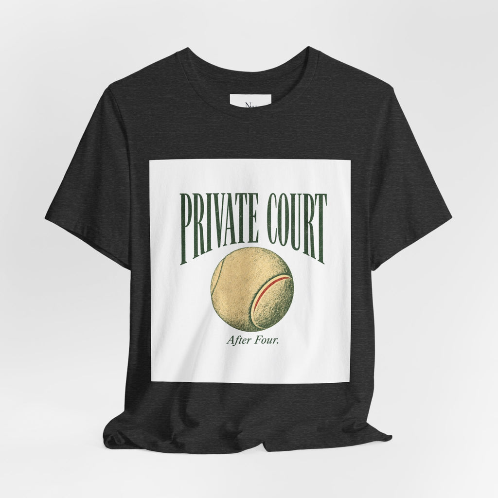 Private Court Tennis Tee — "After Four" Vintage Tennis Graphic T‑Shirt