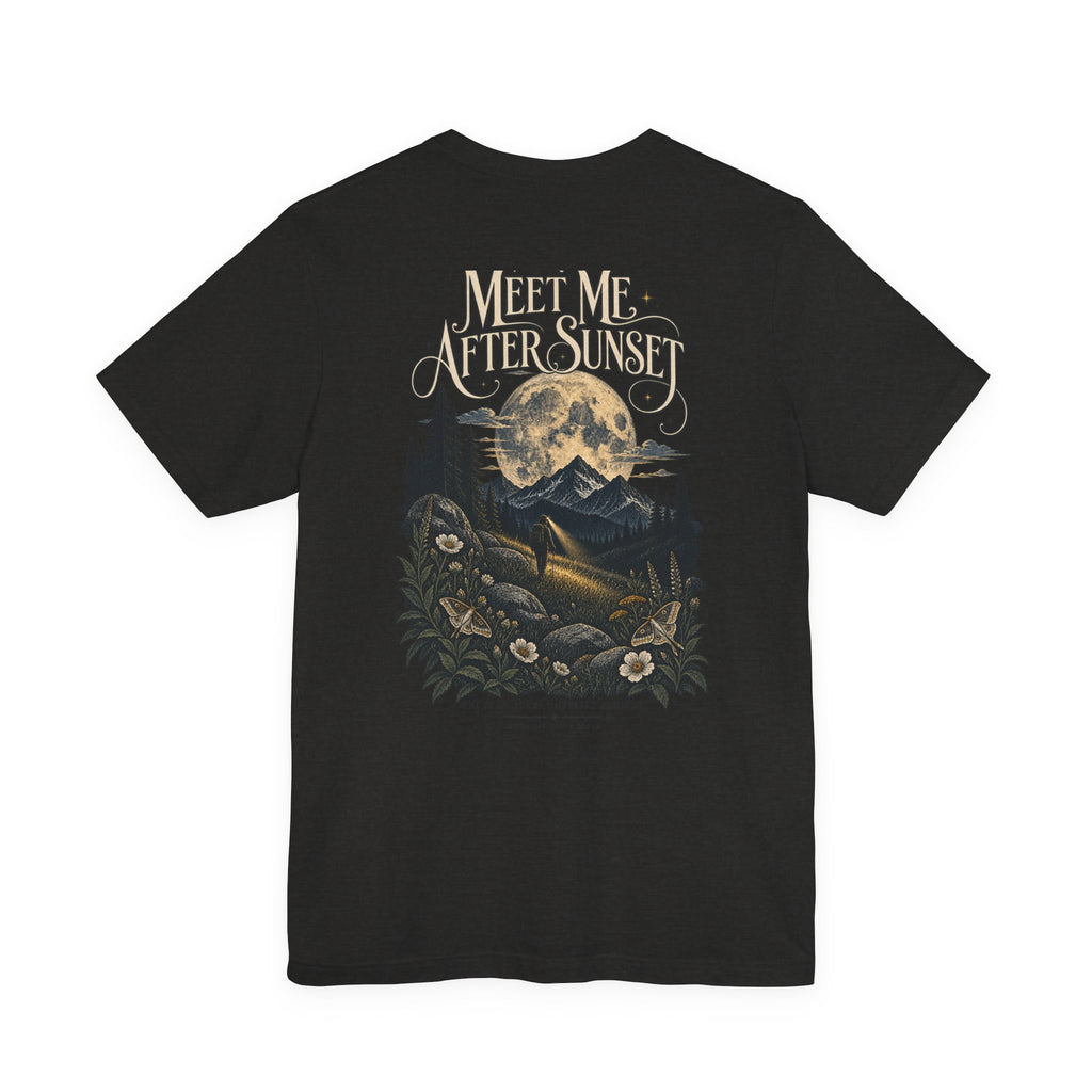 Meet Me After Sunset Tee — Vintage Moth & Moon Graphic T-Shirt