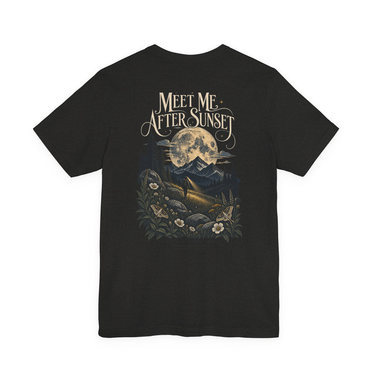 Meet Me After Sunset Tee — Vintage Moth & Moon Graphic T-Shirt